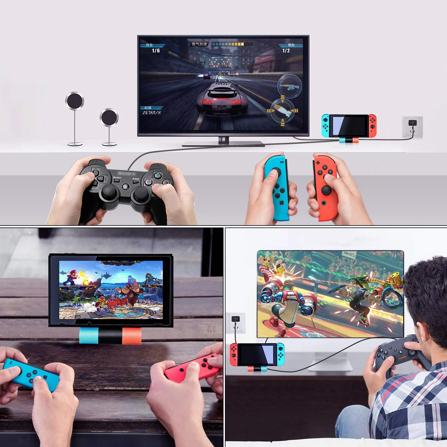 Tendak Dock TV Switch składana stacja dokująca do Nintendo Switch OLED USB 3.0 HDMI