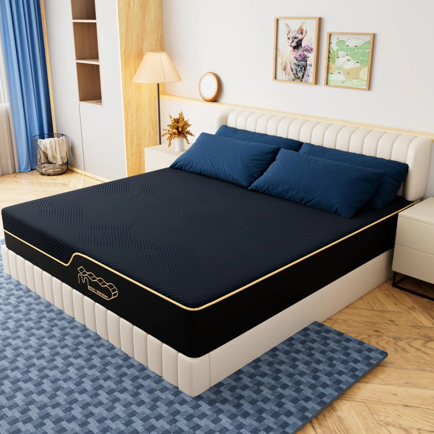 Materac 140x200 cm H3 Zimna Pianka Żelowy Pamięć Kształtu 7-Strefowy Pokrowiec