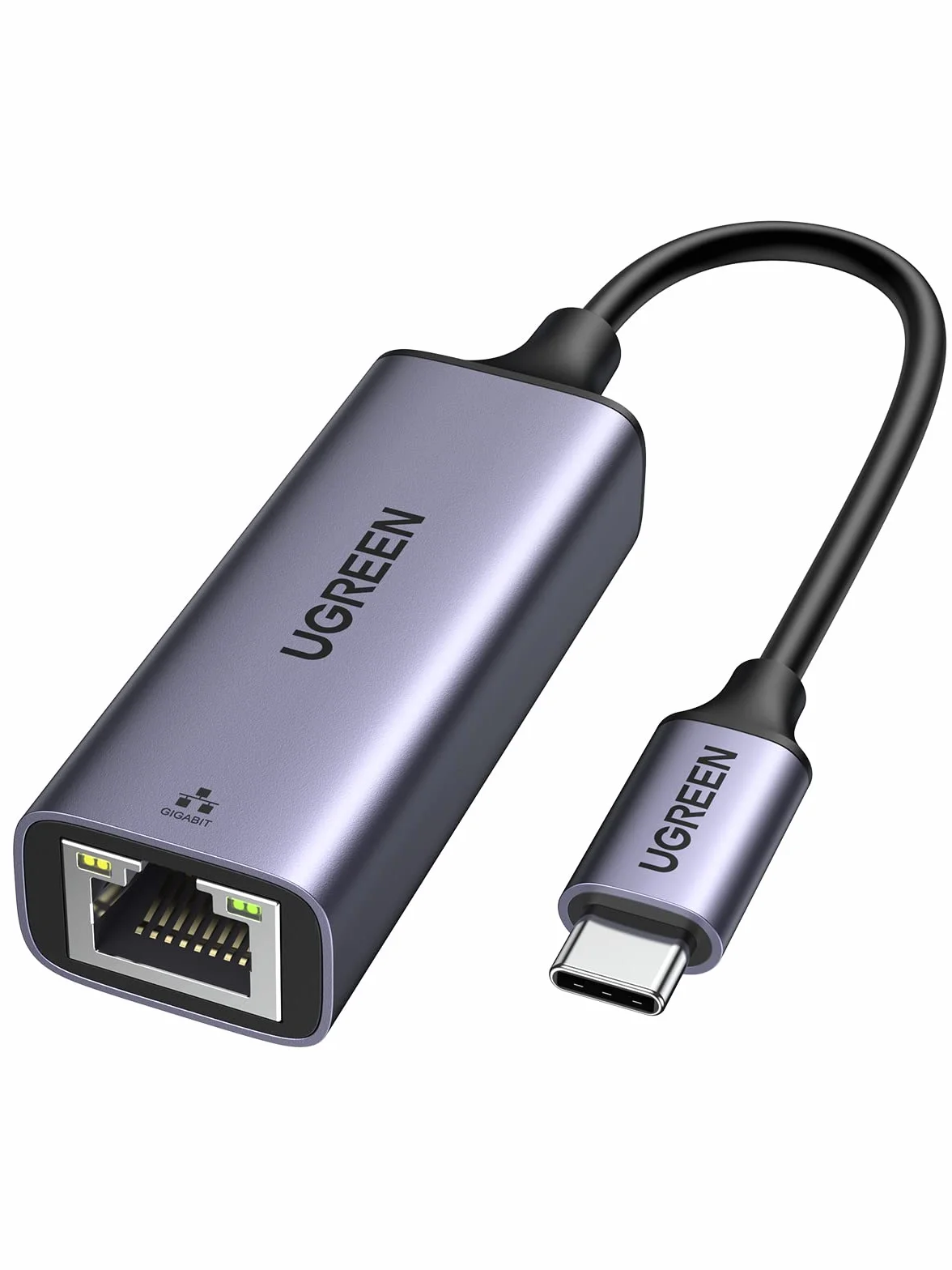 UGREEN Adapter Ethernet USB C na RJ45 1000 Mbps Thunderbolt 3 Kompatybilny z Przełącznikiem Mac Pro Air iPad Pro XPS 15 13 ThinkPad Galaxy S20 S10 itp（Szary）