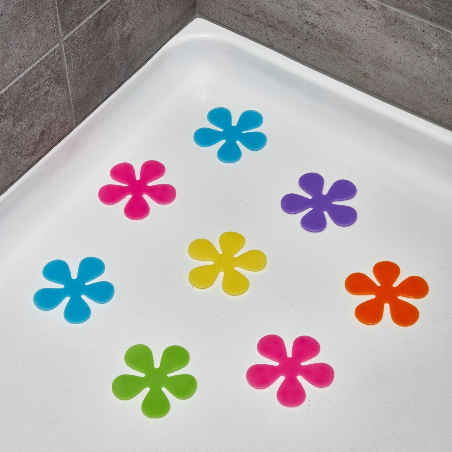 iDesign kwiatowy bieżnik z wanną zestaw 8 sztuk wielokolorowy