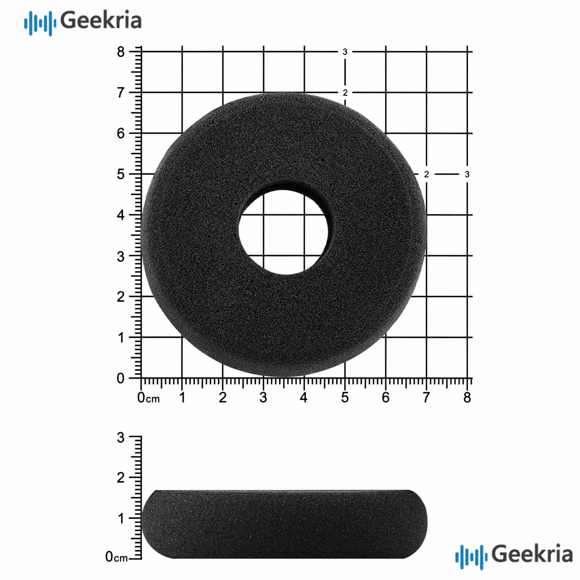 Geekria Comfort Foam wymienne nauszniki do słuchawek GRADO SR60, SR80, SR125, SR225, M1, M2, części naprawcze z przewodnikiem wideo (czarne)