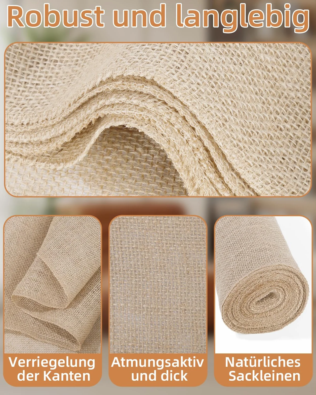 Bieżnik jutowy w rolce 30 cm x 10 m, 100% naturalny bieżnik z juty, możliwość przycięcia, 20 m sznurka jutowego, na stół, wesele, imprezę wiejską, komunię, rustykalna dekoracja stołu, "zrób to sam"