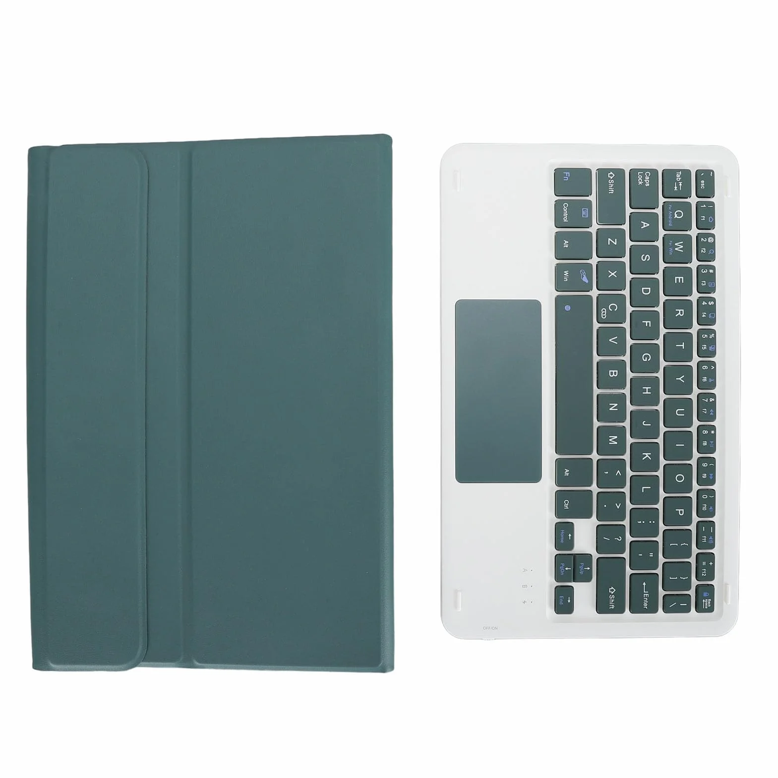 dla Mi Pad 5 i 5 Pro Etui z klawiaturą 11 Cali, Zdejmowana Bezprzewodowa Osłona Ochronna na klawiaturę Smukła, Lekka Klawiatura Magnetyczna BT dla Mi Pad 5 i 5 Pro (ciemnozielony)