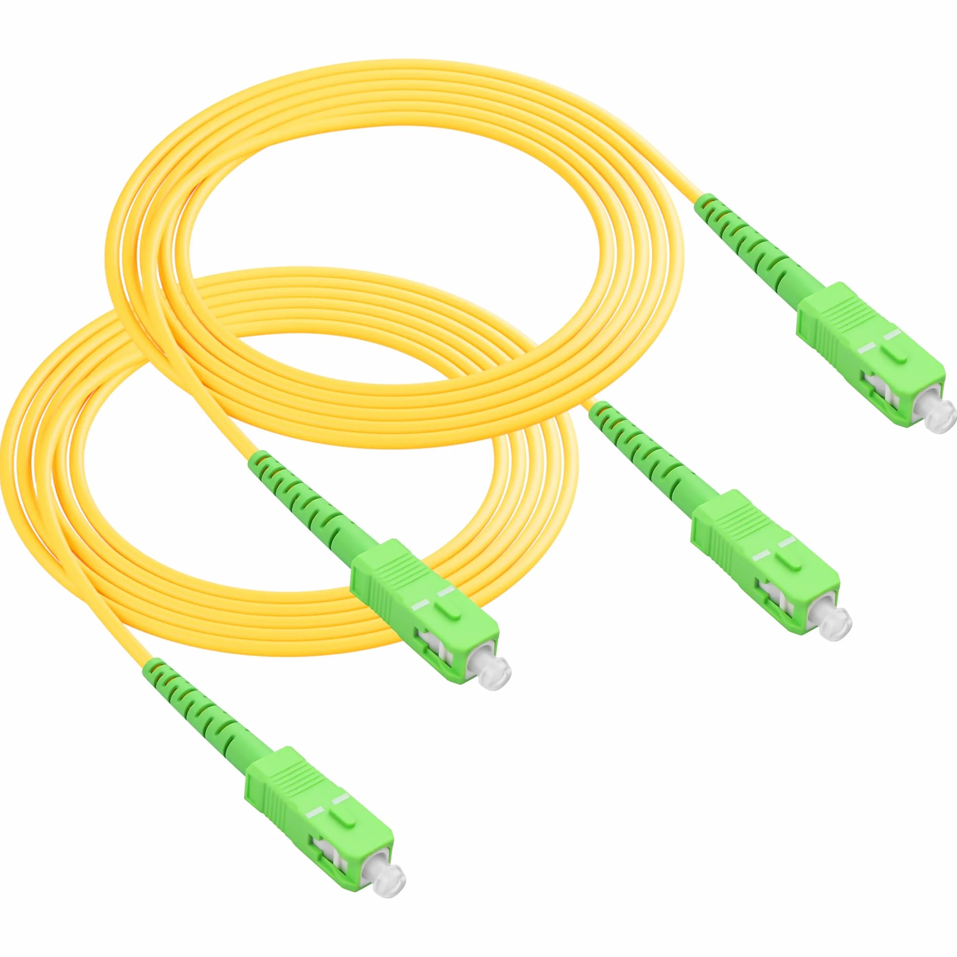 SC Fiber Patch Cord, 2 szt. SC/APC do SC/APC Single Mode Simplex kabel z włókna szklanego 9/125um OD-3,0 mm kompatybilny z OS1/OS2 (3 m / 9,8FT)