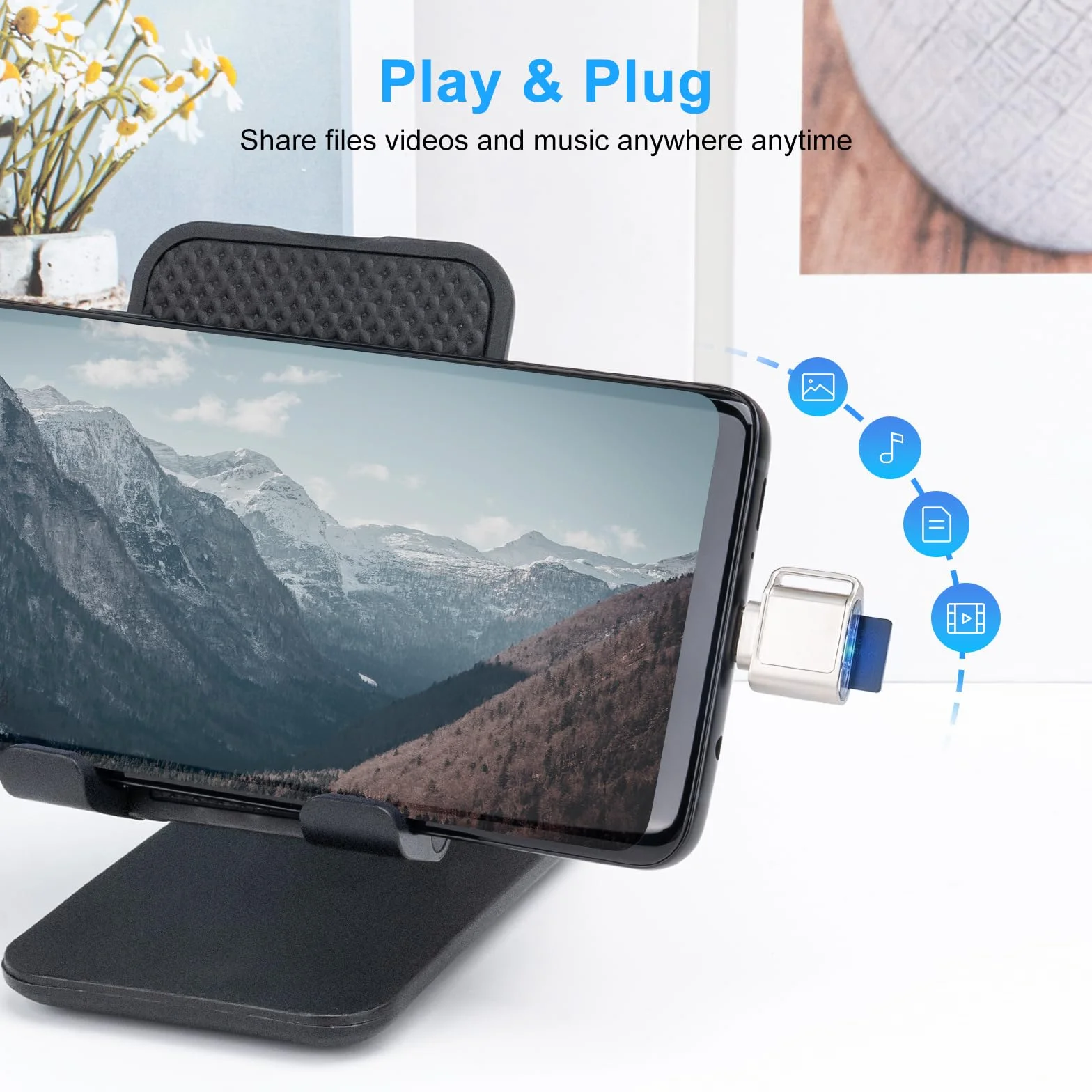 Czytnik kart TF, czytnik kart Micro SD, adapter kart pamięci TF typu C z adapterem USB C na USB kompatybilny z laptopem, MacBookiem, Samsung Galaxy (srebrny)