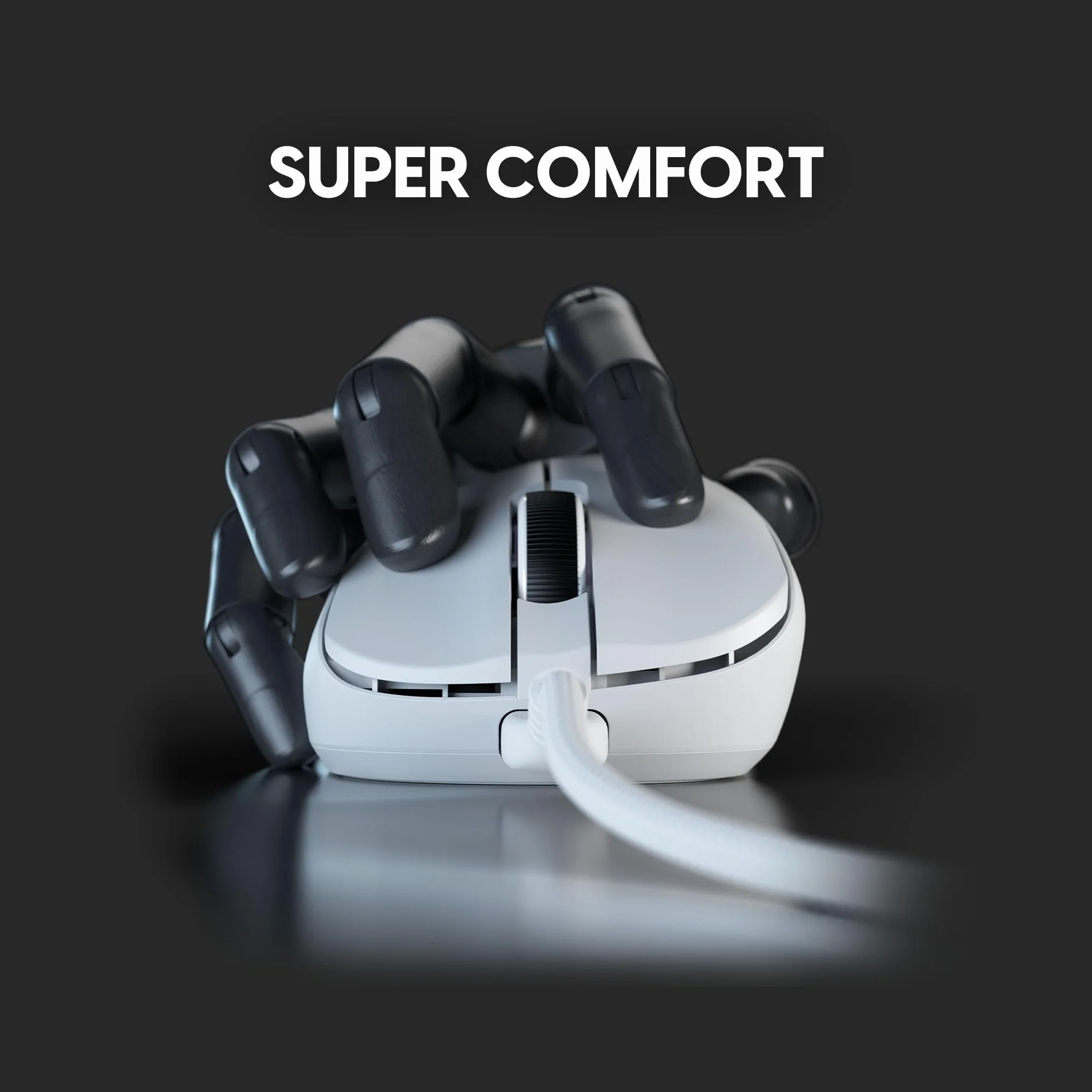 Pulsar Gaming Gears Xlite Przewodowa mysz do gier, ultralekka, 52 g, ergonomiczna, przełącznik optyczny, 26000 DPI, Motion Sync, czujnik PAW3395 (średnia, przewodowa, biała)