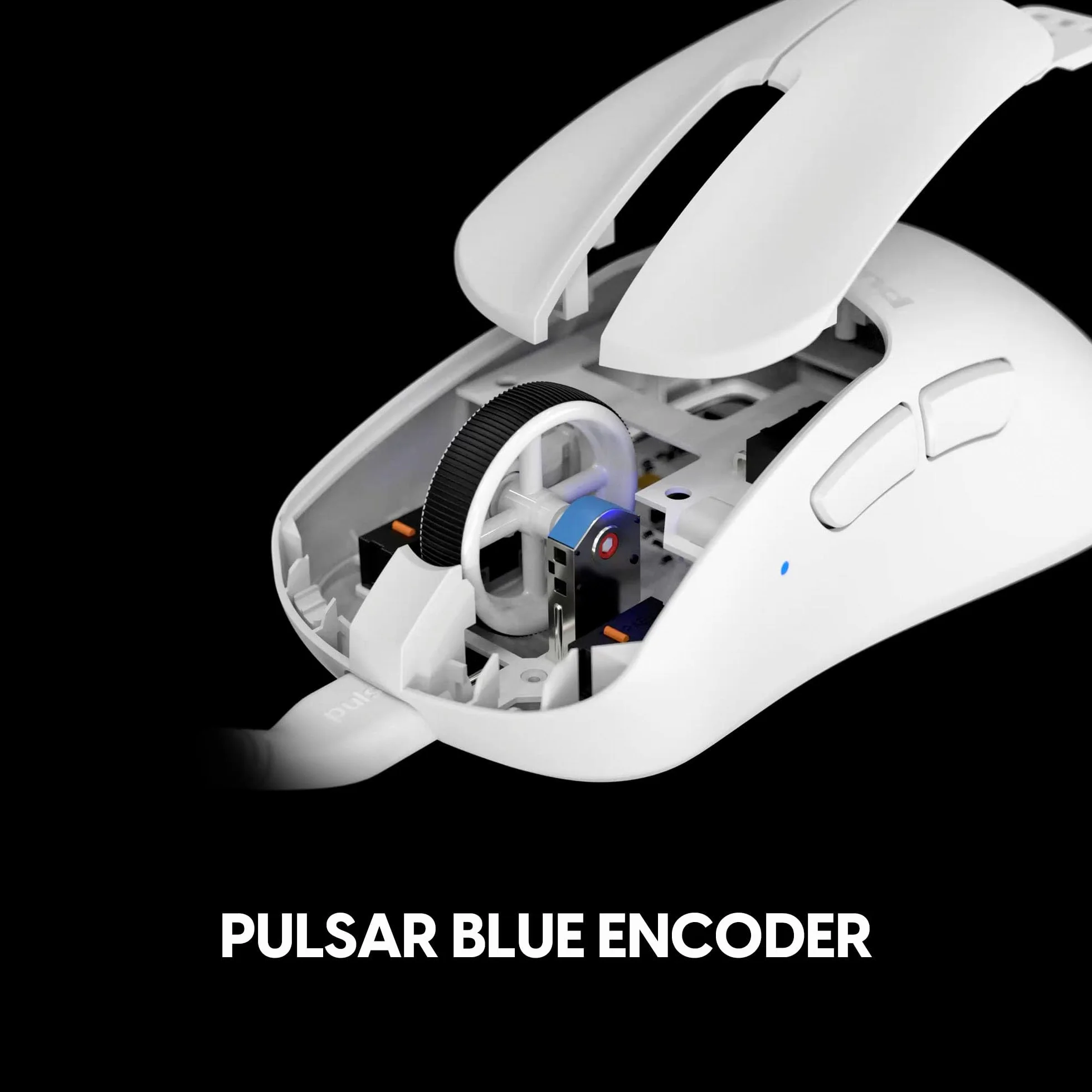 Pulsar Gaming Gears Xlite Przewodowa mysz do gier, ultralekka, 52 g, ergonomiczna, przełącznik optyczny, 26000 DPI, Motion Sync, czujnik PAW3395 (średnia, przewodowa, biała)