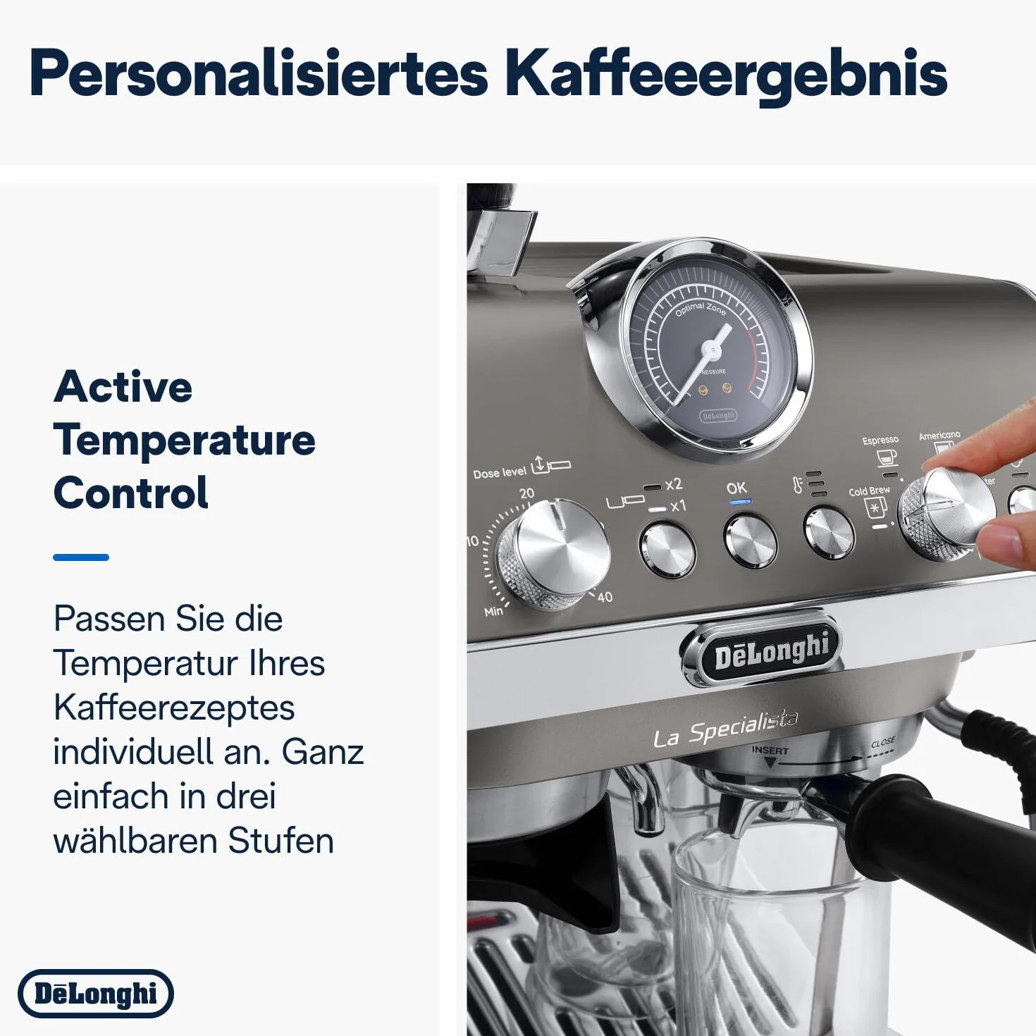 De'Longhi La Specialista Arte Evo EC9255.T ekspres do kawy z młynkiem, funkcja Cold Brew, 8 stopni mielenia, 15 bar, 3 temperatury, dysza do spieniania mleka, tytan w zestawie zestaw baristy
