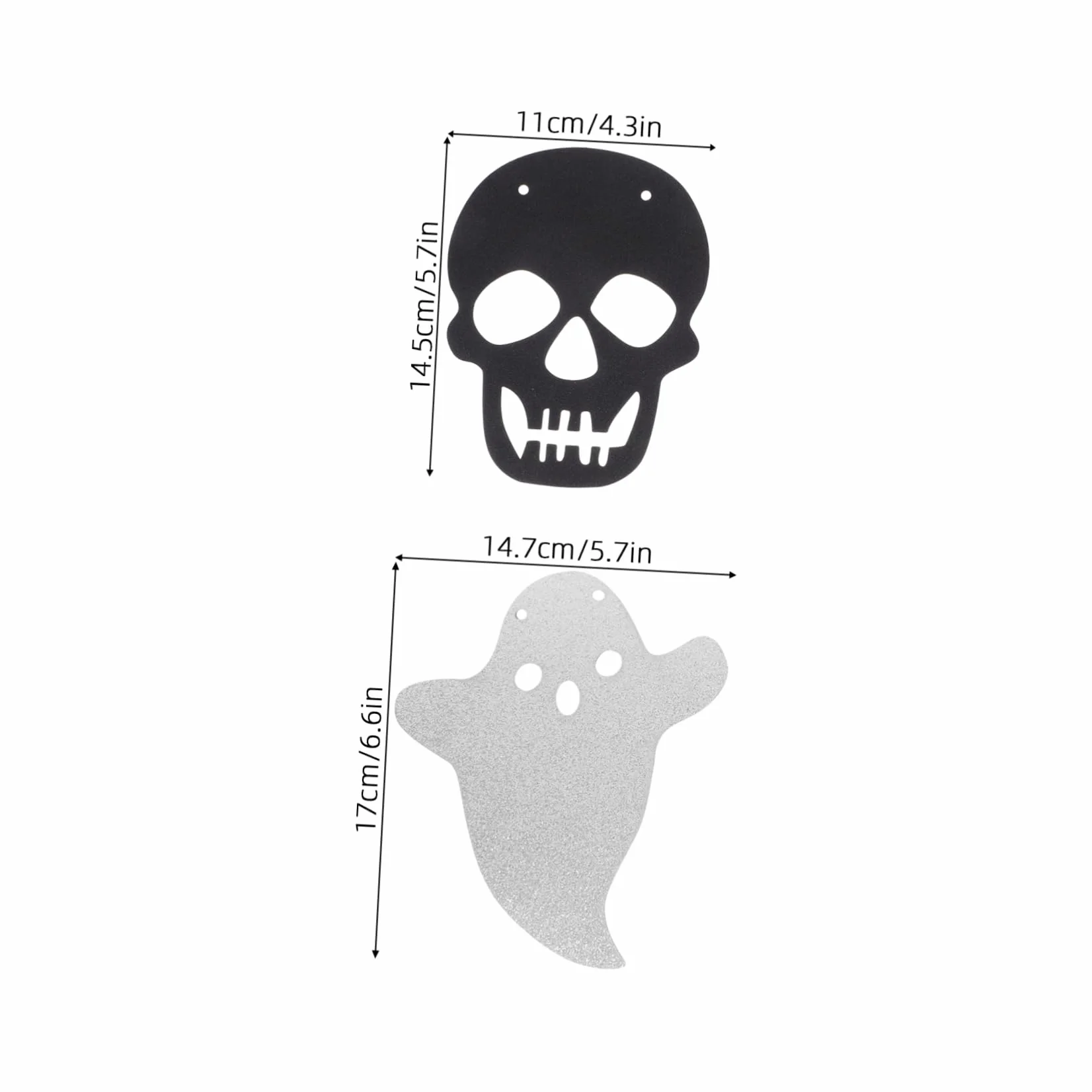STOBAZA Halloween Birthday Party Banner Ghost Skeleton Decorations Paper Bunting Indoor Outdoor Festival
