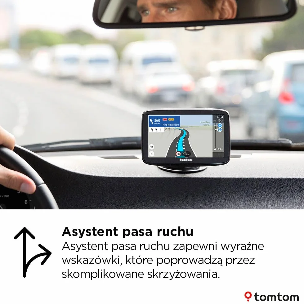 TomTom Nawigacja GO Classic 2gen. (ekran 6-cali, informacje o korkach, ostrzeżenia o fotoradarach na 3 mies., mapy UE, aktualizacje przez sieć Wi-Fi, asystent pasa oraz zintegrowany uchwyt)