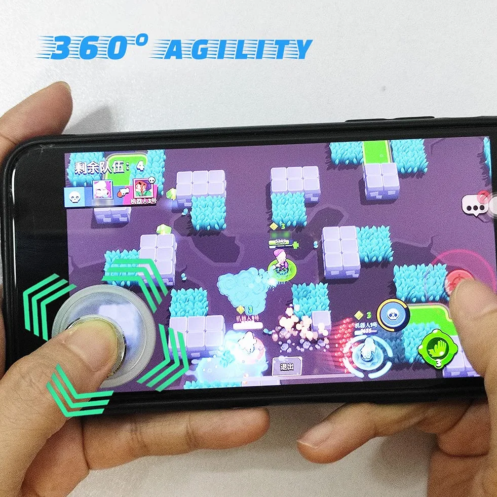 Ozkak mini kontroler do gier, 360 stopni, do smartfonów z systemem Android iOS, tabletów z ekranem dotykowym, czarny