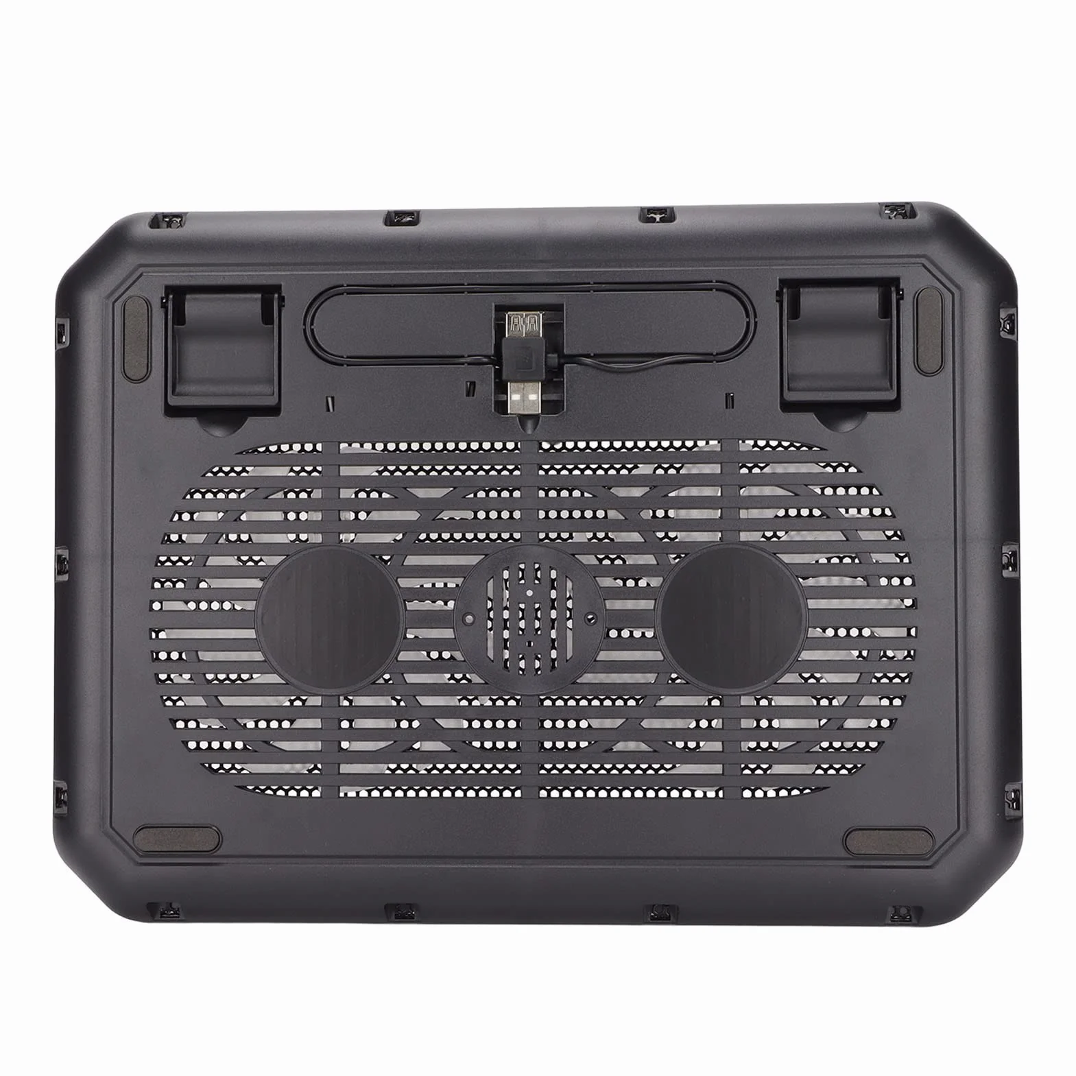 17-calowa Podkładka Chłodząca do Laptopa, Dwa Wentylatory, Ergonomiczna, Cicha Chłodzenie Laptopa do Gier, Przenośny Stojak na Laptopa z Portem USB, Szybkie Odprowadzanie Ciepła,