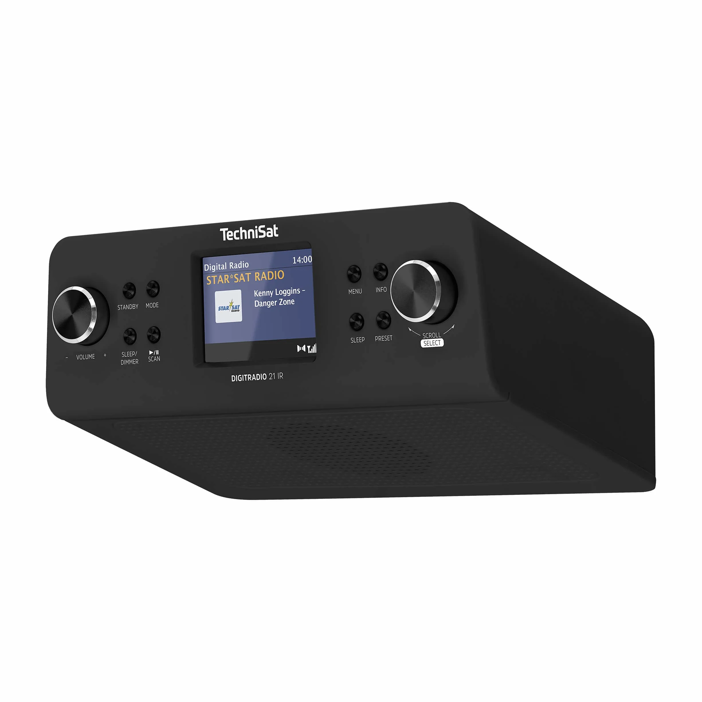 Technisat Digitradio 21 Ir Dab+/ Fm/Internet 0000/3965 Podblatowe Radio Kuchenne, Czarny, 22.5 x 15.1 x 7.2 cm