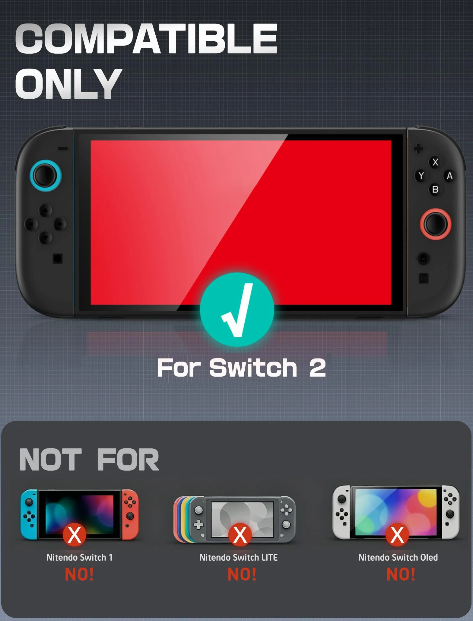 mumba Etui z klapką do Nintendo Switch 2 z klapką [Titan] Ergonomiczna obudowa ochronna z 2 uchwytami do przechowywania 5 kart do gier i 2 kart TF, akcesoria z TPU i wzornictwo