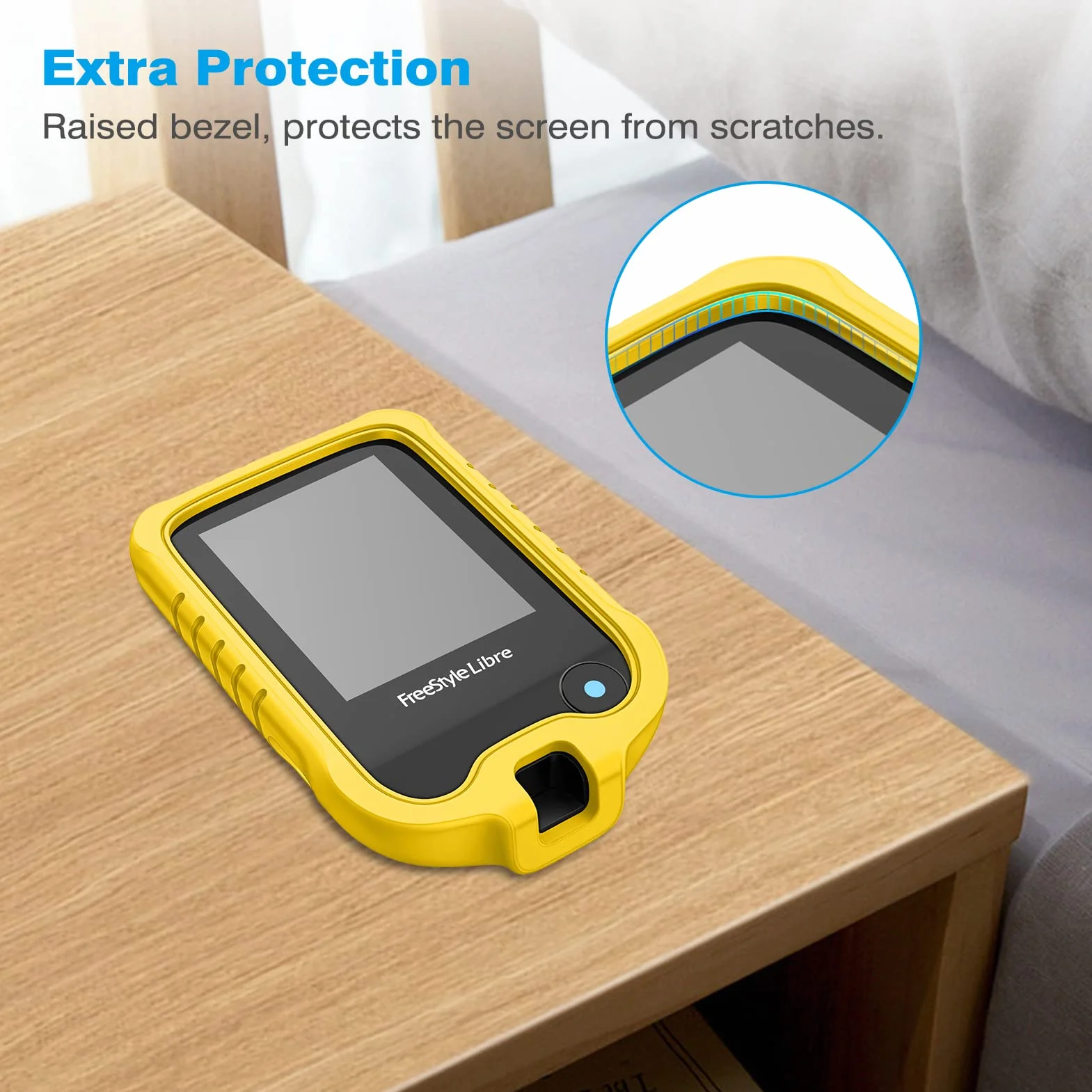 MEDMAX Silicone Étui pour Freestyle Libre Léger Coque Anti-dérapante Housse de Protection Compatible avec Freestyle Libre 2