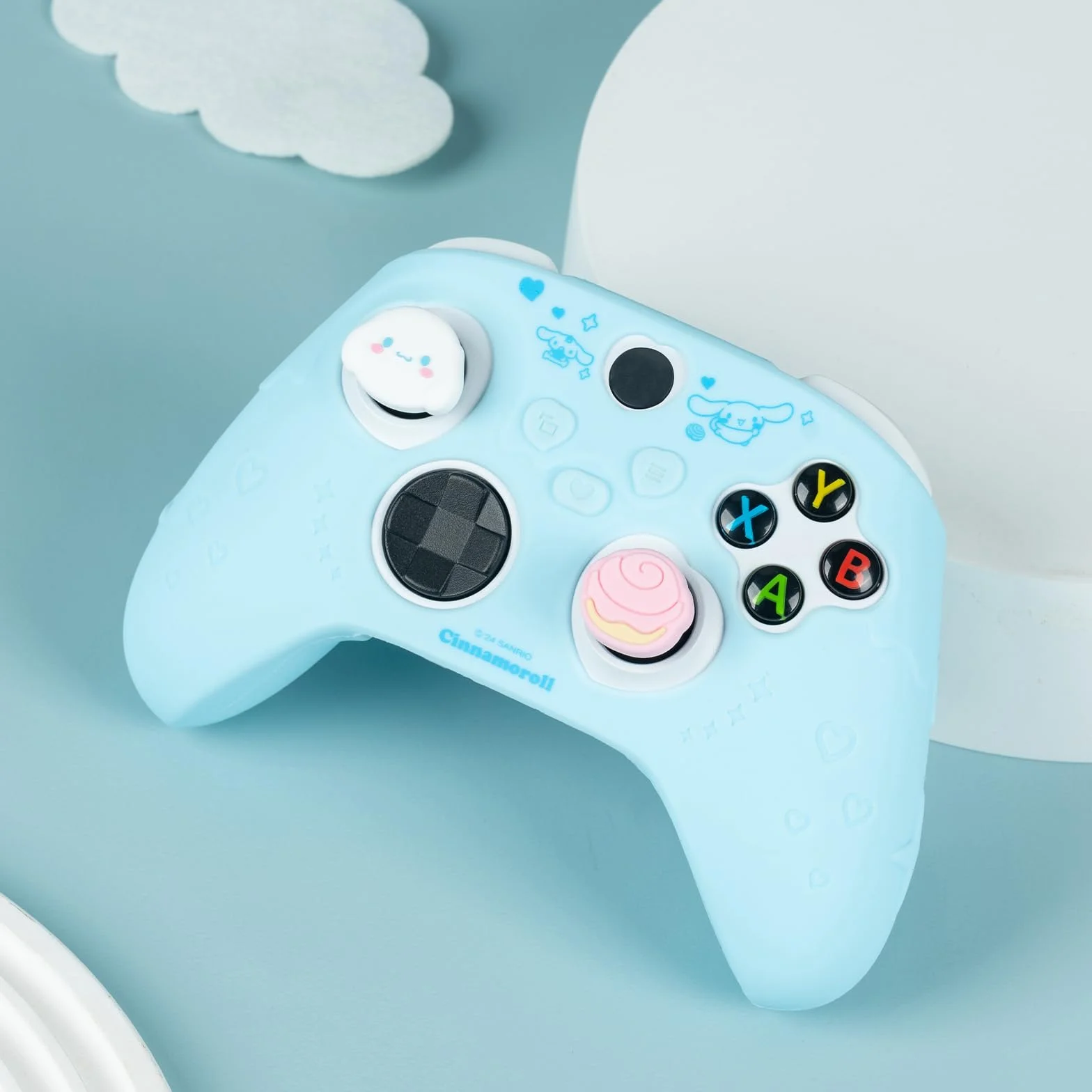 Kuitmor Silikonowe Etui Do Kontrolera Xbox Series X, Ergonomiczne Ochronne Pokrowiec Kompatybilne z Bezprzewodowym Kontrolerem Xbox z 2 Nakładkami na Kciuk, DEG
