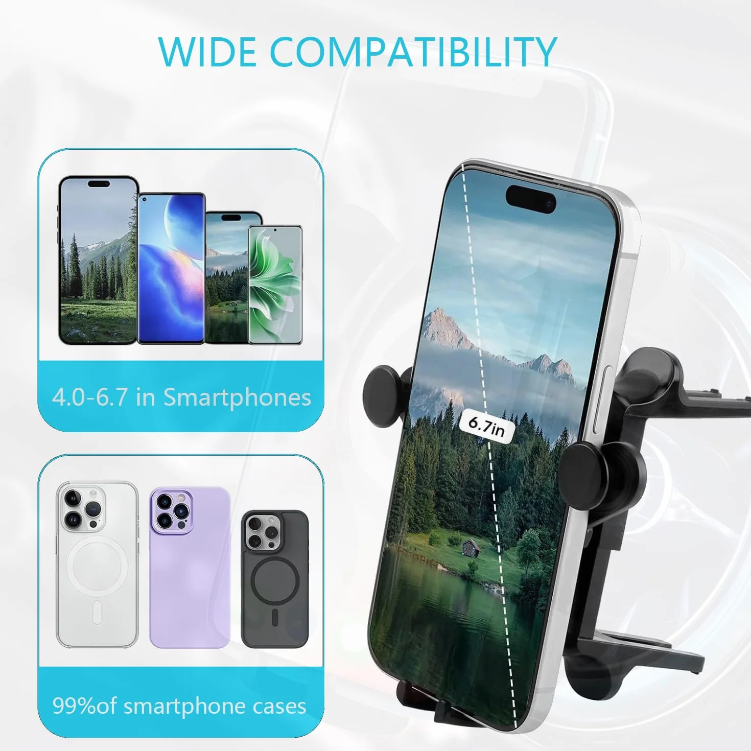 Uchwyt na telefon samochodowy, do Mercedes-Benz uchwyt na telefon komórkowy e c-Class gla200glc260c260e300a200l, Ford Mustang, Audi A1, Volkswagen Tiguan, Suzuki Swift, Suzuki Vitara