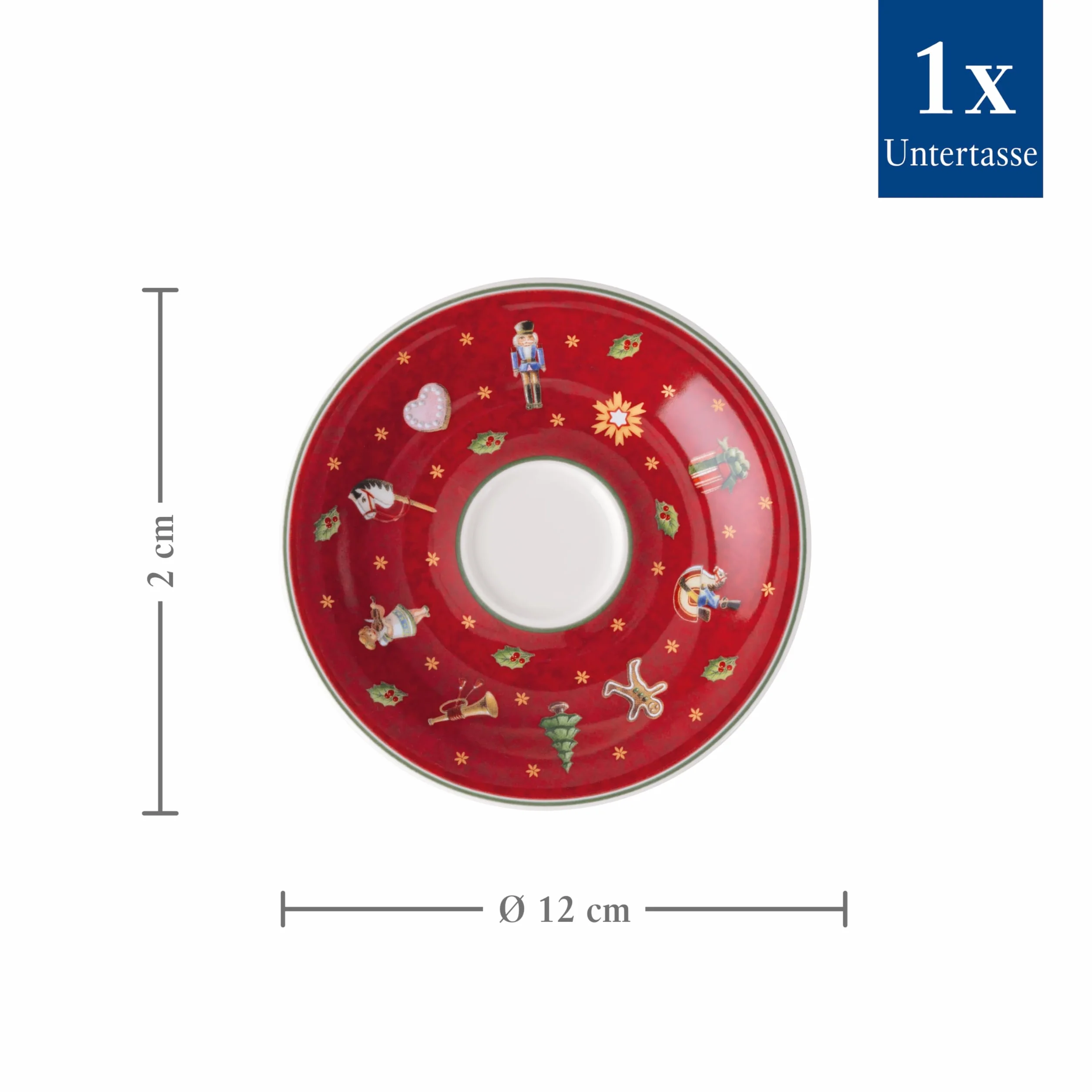 Villeroy & Boch Toy's Delight Specials spodek do filiżanki espresso porcelanowy bożonarodzeniowy