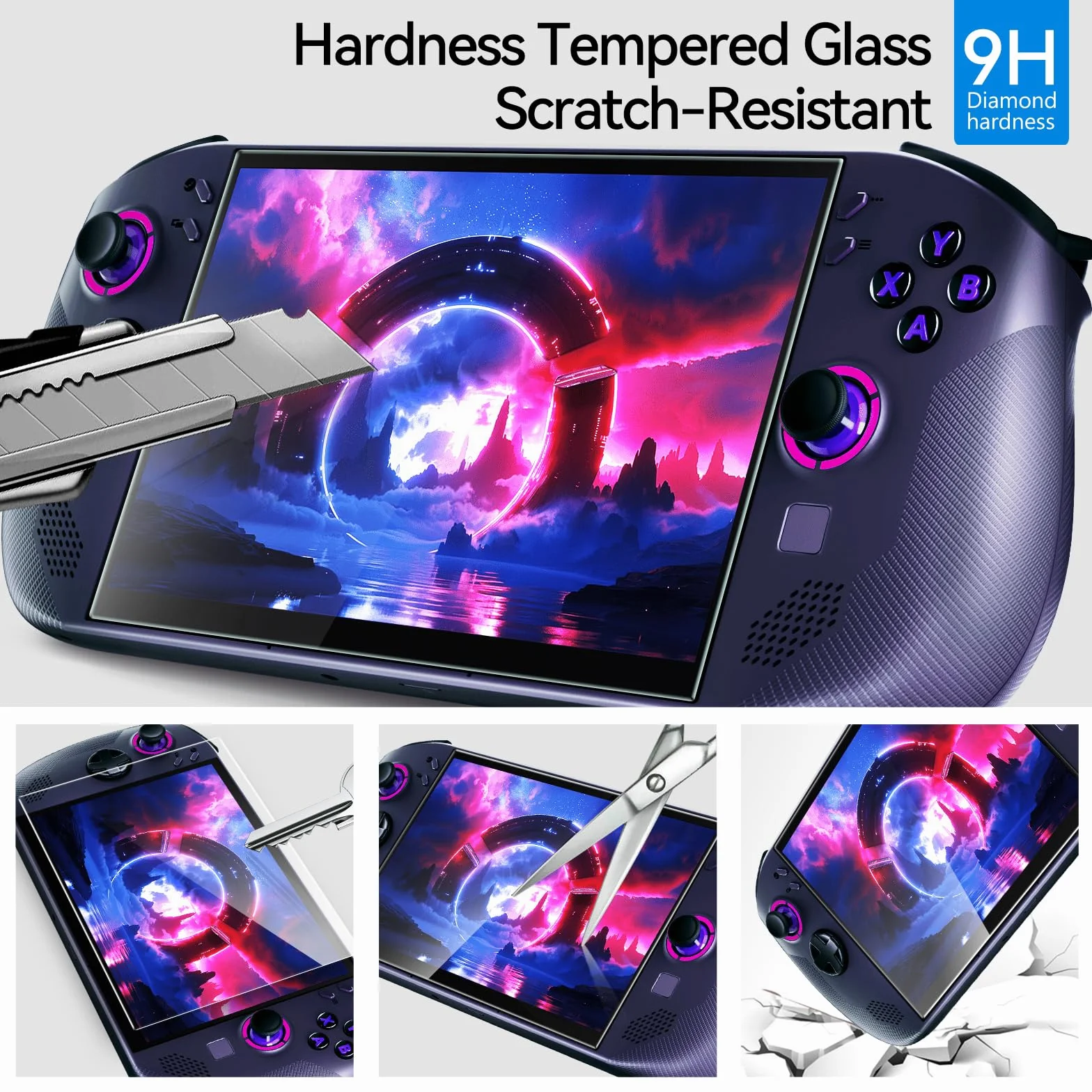ivoler 2-pakt Ochrona ekranu ze szkła hartowanego dla Lenovo Legion Go S Handheld 2025, pełna osłona przezroczysta HD Clear Anti-Scratch dla Lenovo Legion Go S, 20,3 cm (8 cali)