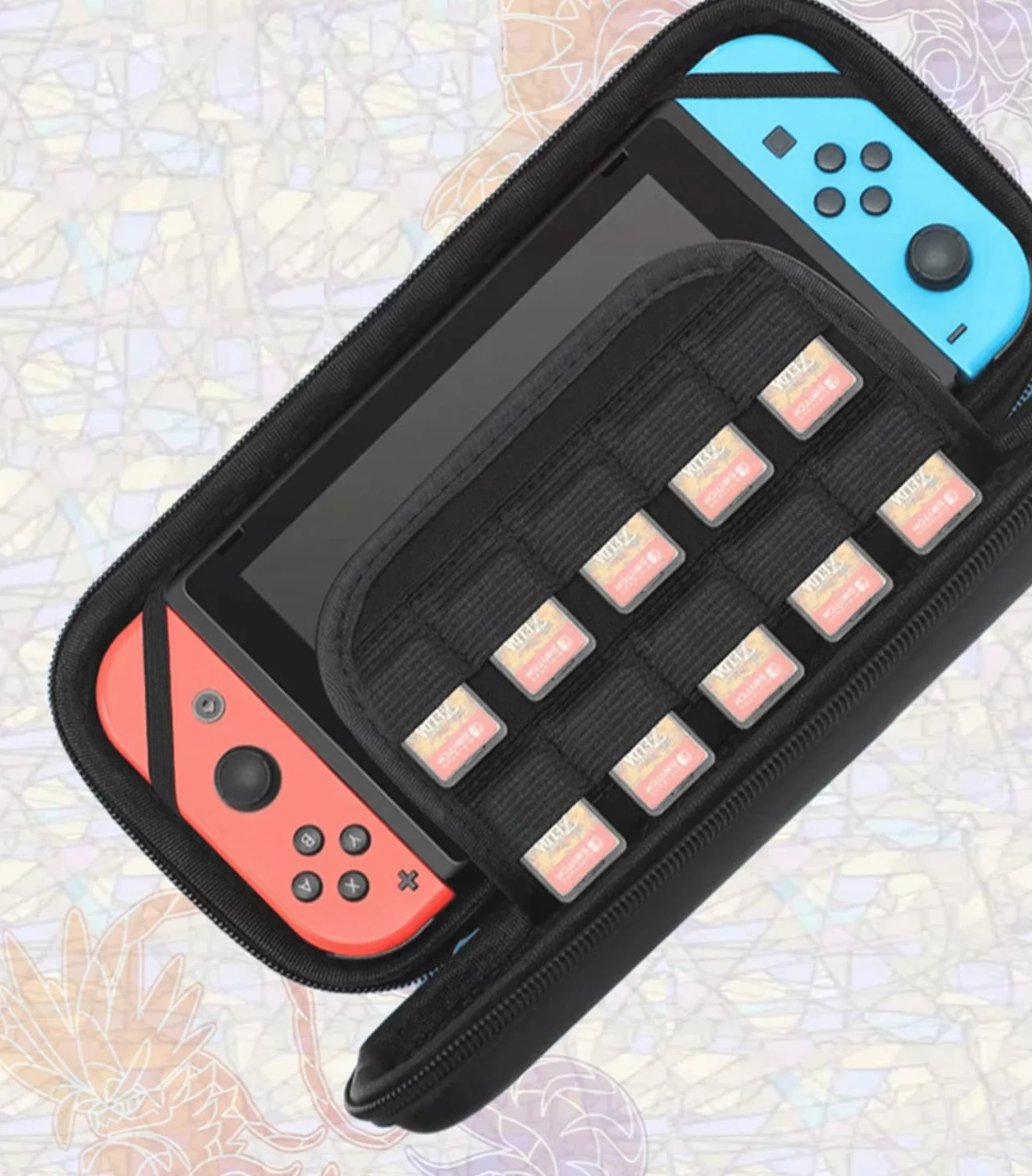 Etui na konsolę N-Switch z motywem Scarlet i Violet, kompatybilne z N-Switch i OLED, twarda obudowa podróżna (biała)