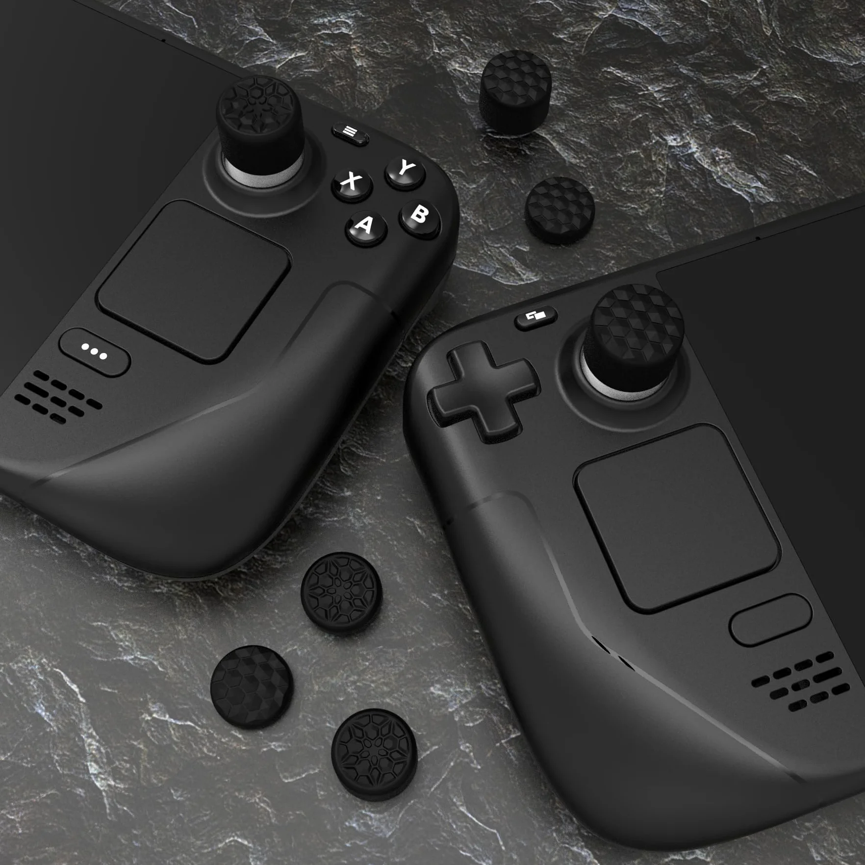 PlayVital Nakładki na Joysticki do Steam Deck OLED/LCD,Pokrowce na Drążki Analogowe do PS Portal – Czarny,10 Sztuk