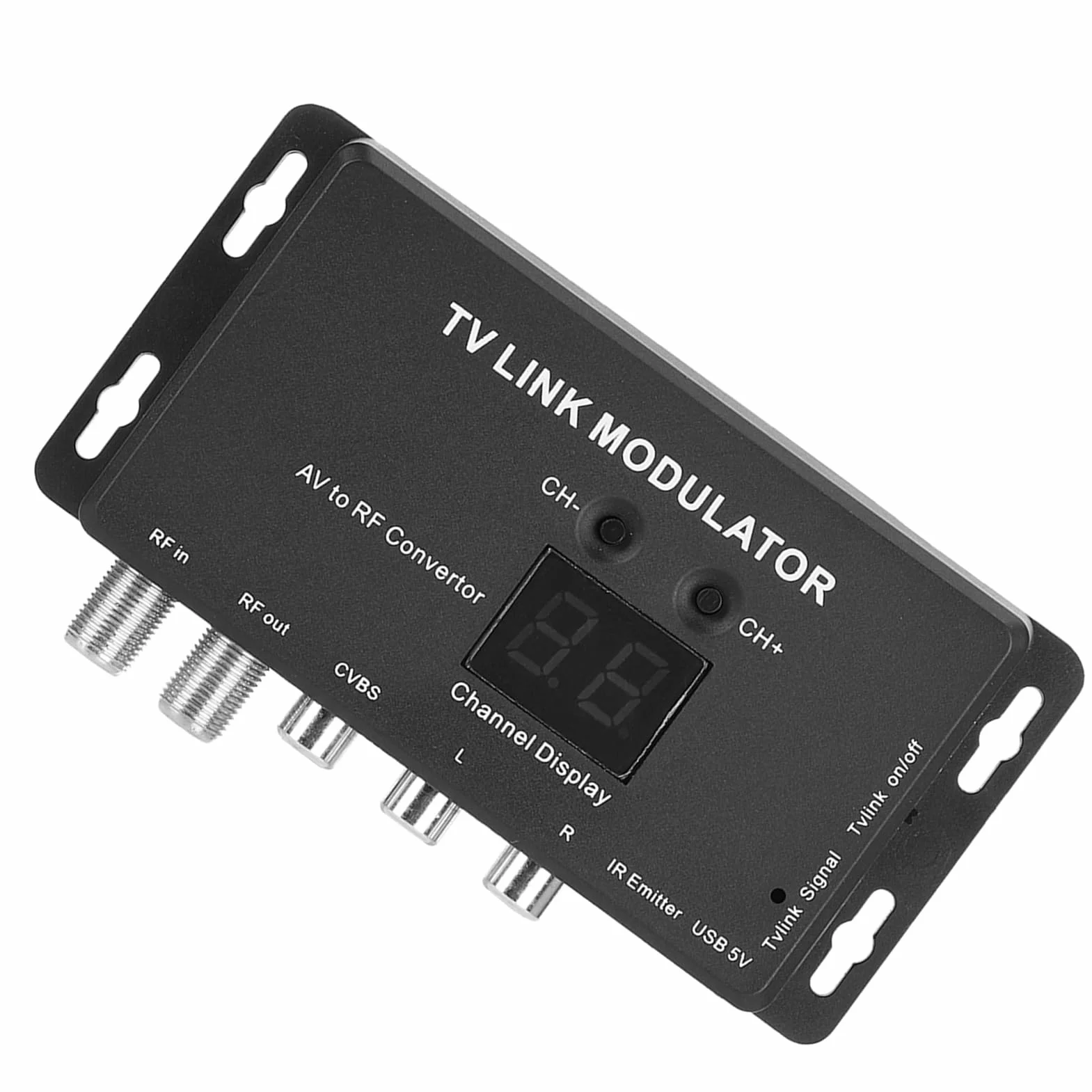 TM70 Modulator UHF TV LINK Konwerter AV RF Przedłużacz Podczerwieni z Wyświetlaniem Kanałów dla Domu