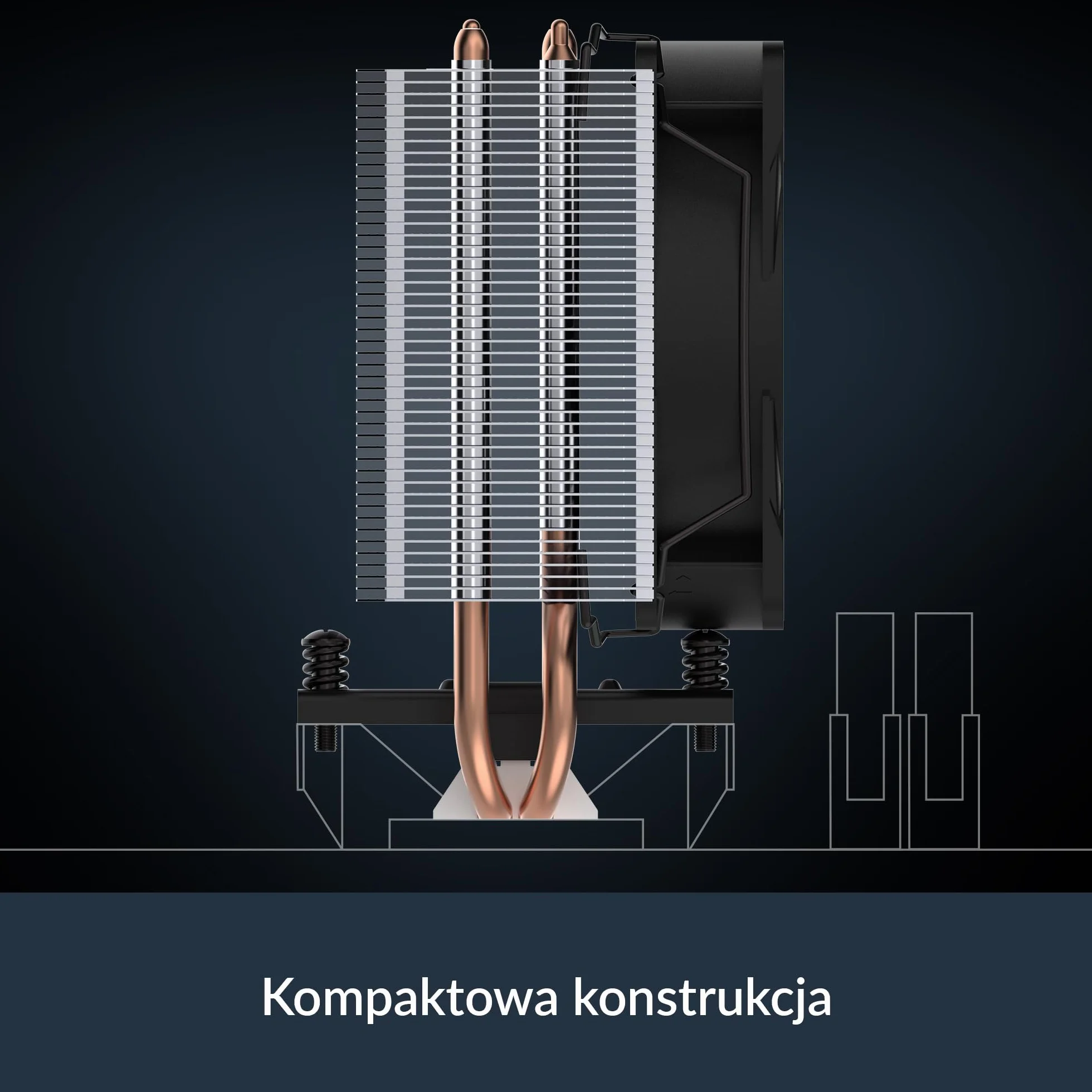 ARCTIC Freezer 8i - Kompaktowy Cooler do Intel LGA1851/LGA1700, Wentylator PWM 100 mm, Wstępnie Nałożona Pasta Termoprzewodząca MX-6, łożysko ślizgowe Hydrodynamiczne