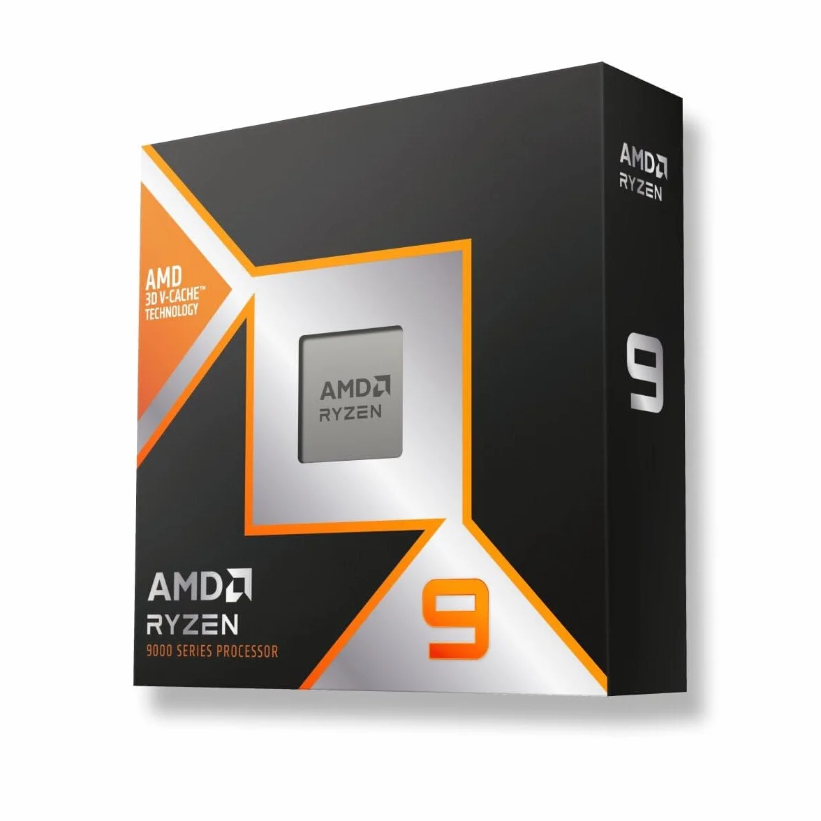 Procesor AMD Ryzen 9 9900X 3D, 12 rdzeni/24 odblokowane wątki, architektura Zen 5, 140 pamięci podręcznej L2/L3, 120 W TDP, częstotliwość Boost do 5,5 GHz, gniazdo AM5, DDR5 i PCIe 5.0, bez chłodnicy