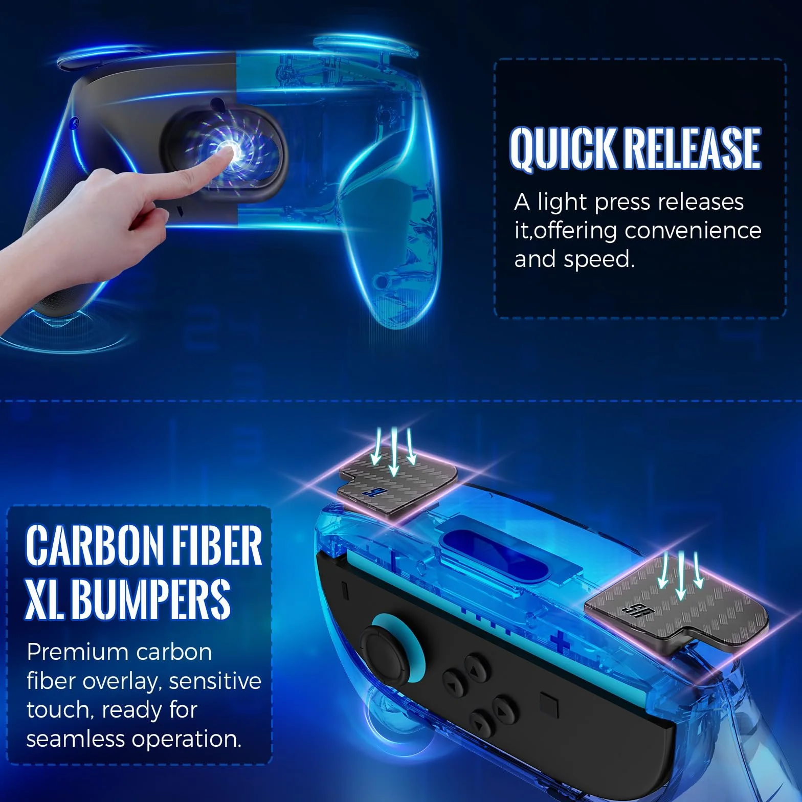 Lmcpa Joy-Con Uchwyty do Nintendo Switch 2 (2025), ergonomiczny, antypoślizgowy zestaw uchwytów, akcesoria do kontrolera Joy Cons, 2 sztuki, czarne