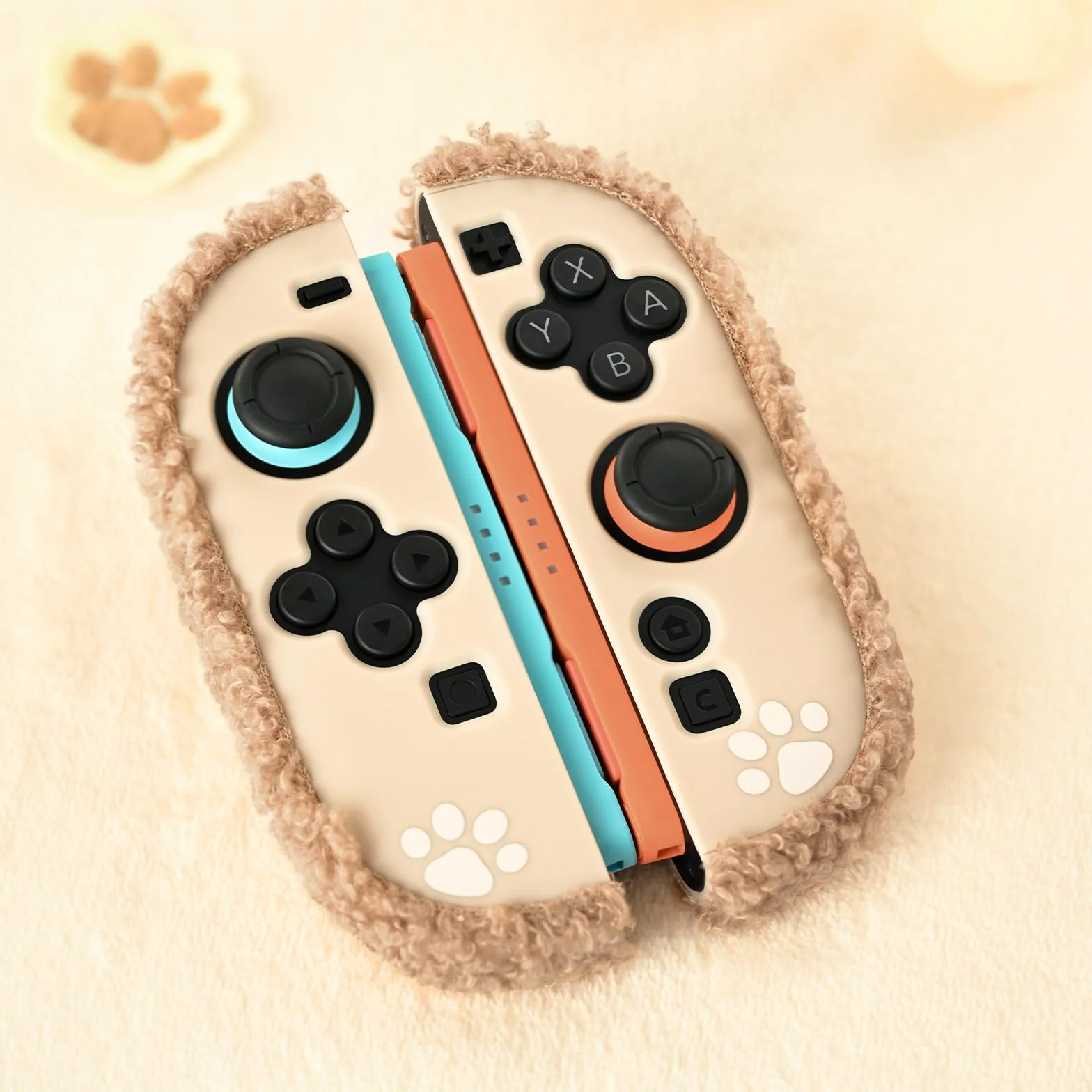 GeekShare Pluszowe etui kompatybilne z Switch 2 (2025), NS2 etui ochronne do konsoli Switch i kontrolera Grip Joy, pluszowy miś