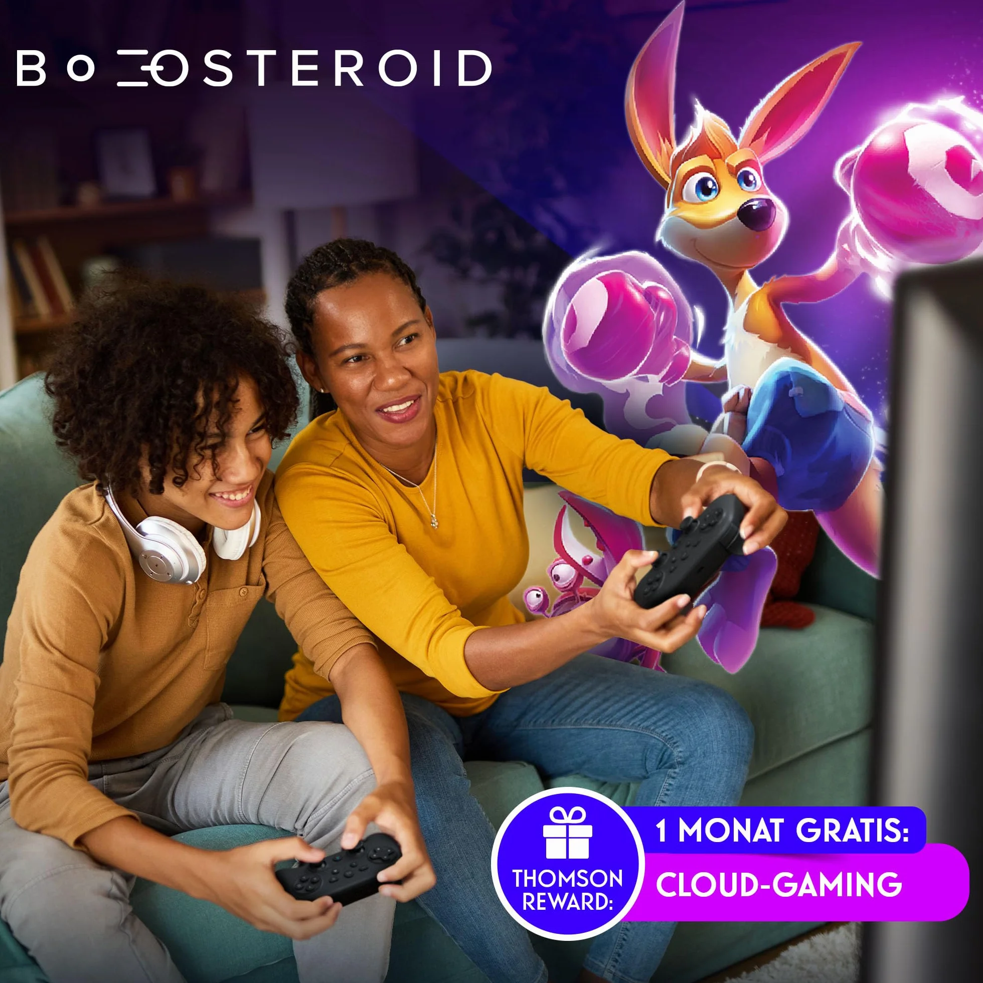 THOMSON Bezprzewodowy Gamepad Bluetooth 6-Osiowy Żyroskop USB-C Kontroler do Android iOS Windows