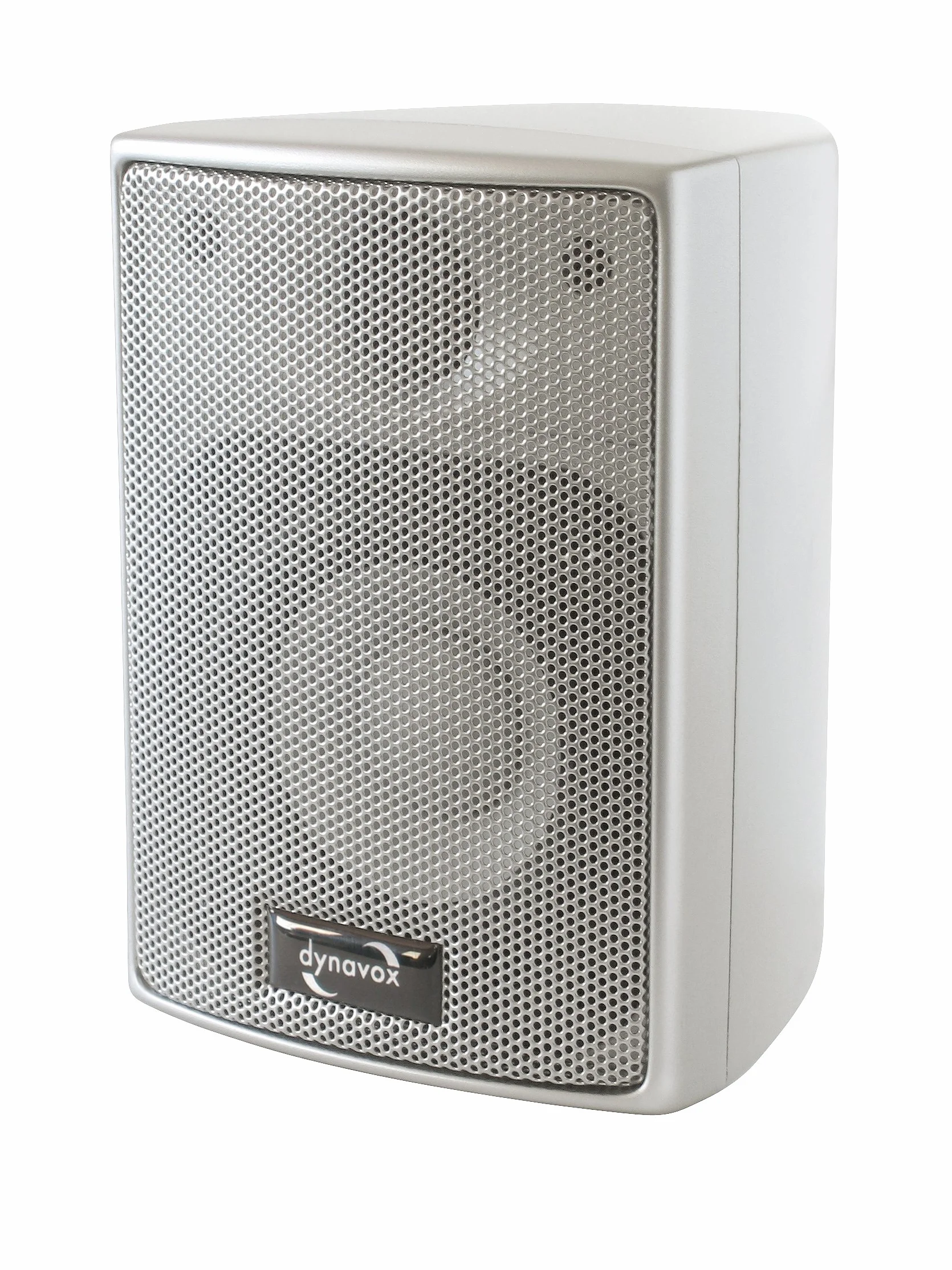 Dynavox AS-301 głośnik satelitarny, para, do kina domowego lub biura, kompaktowe pudełko surround, montaż ścienny, srebrny