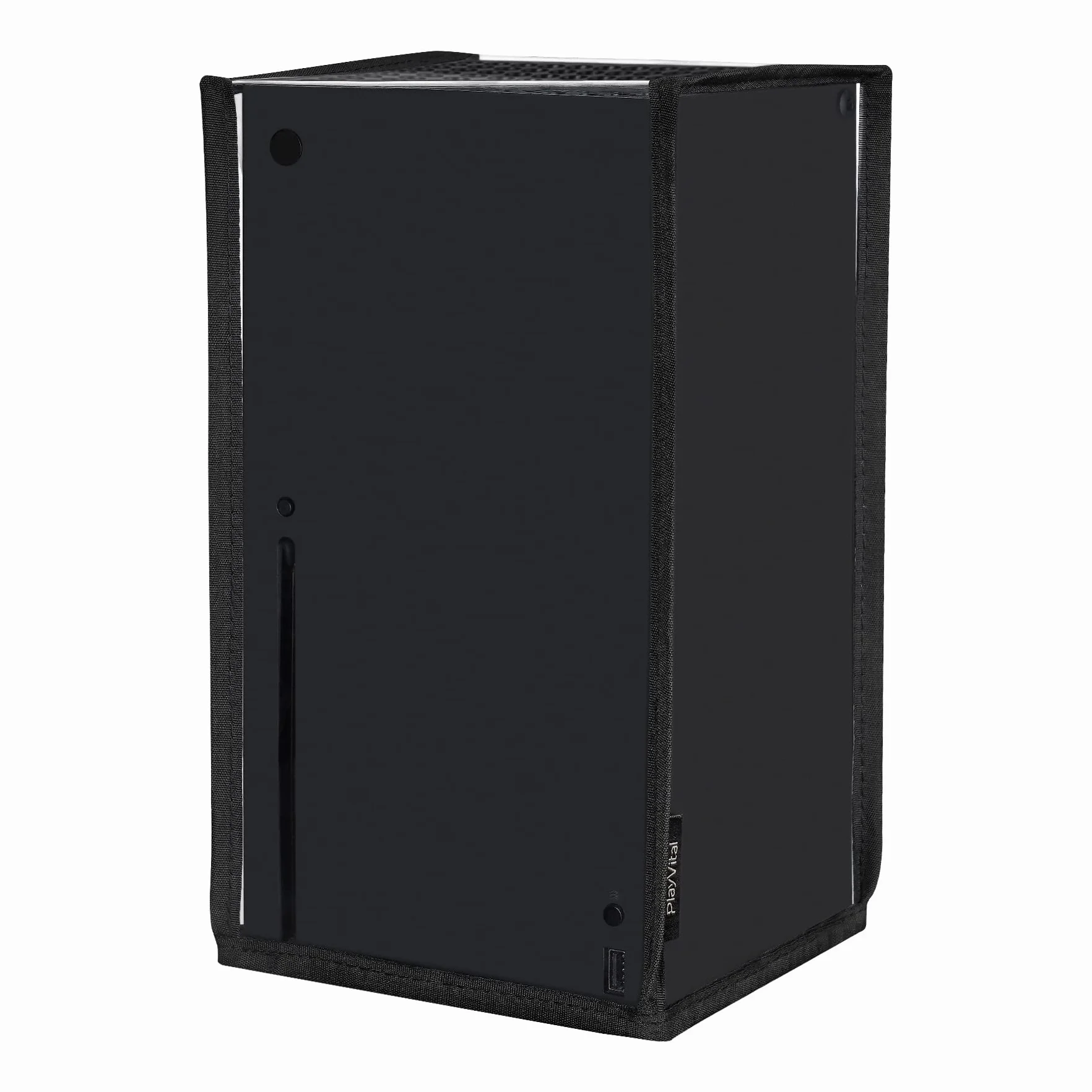 PlayVital Osłona Przeciwpyłowa do Xbox Series X Konsoli,Miękka Podszewka Pokrowiec przeciwpyłowy do Xbox Series X Console,Wodoodporny Pokrowiec Ochronny do Xbox Series X-Przezroczysty
