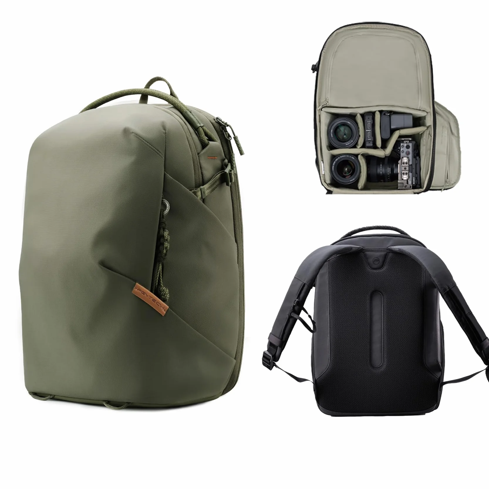 PGYTECH OneGo Lite Plecak na aparat fotograficzny, 16 l, lekki, odporny na działanie wody, do miasta i podróży, torba na aparat fotograficzny, kompatybilny z lustrzankami Sony/Canon/Nikon, laptop 14