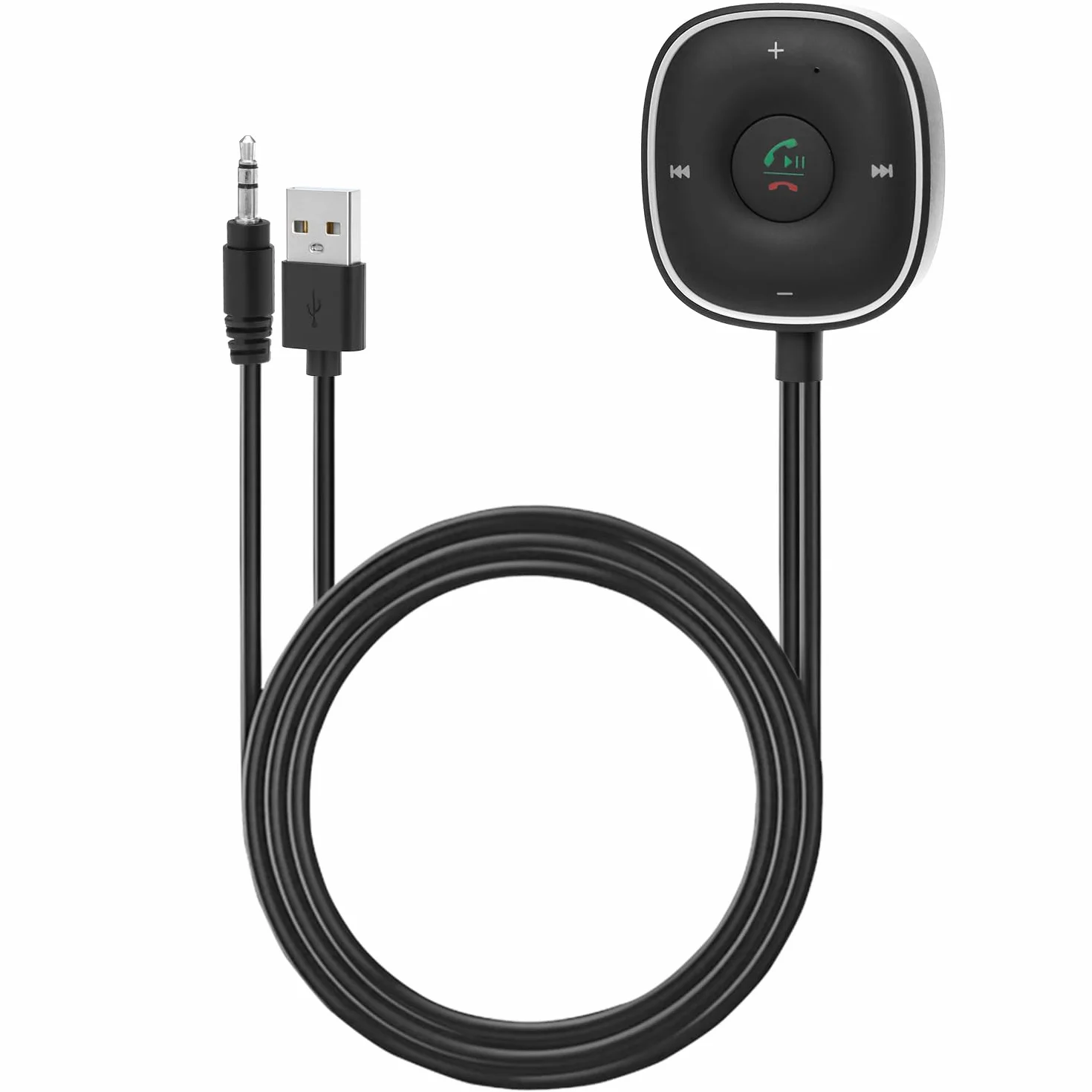 QWORK Aux Bluetooth 5.4 Adapter samochodowy odbiornik Bluetooth ze złączem 3,5 mm do samochodowego zestawu stereo