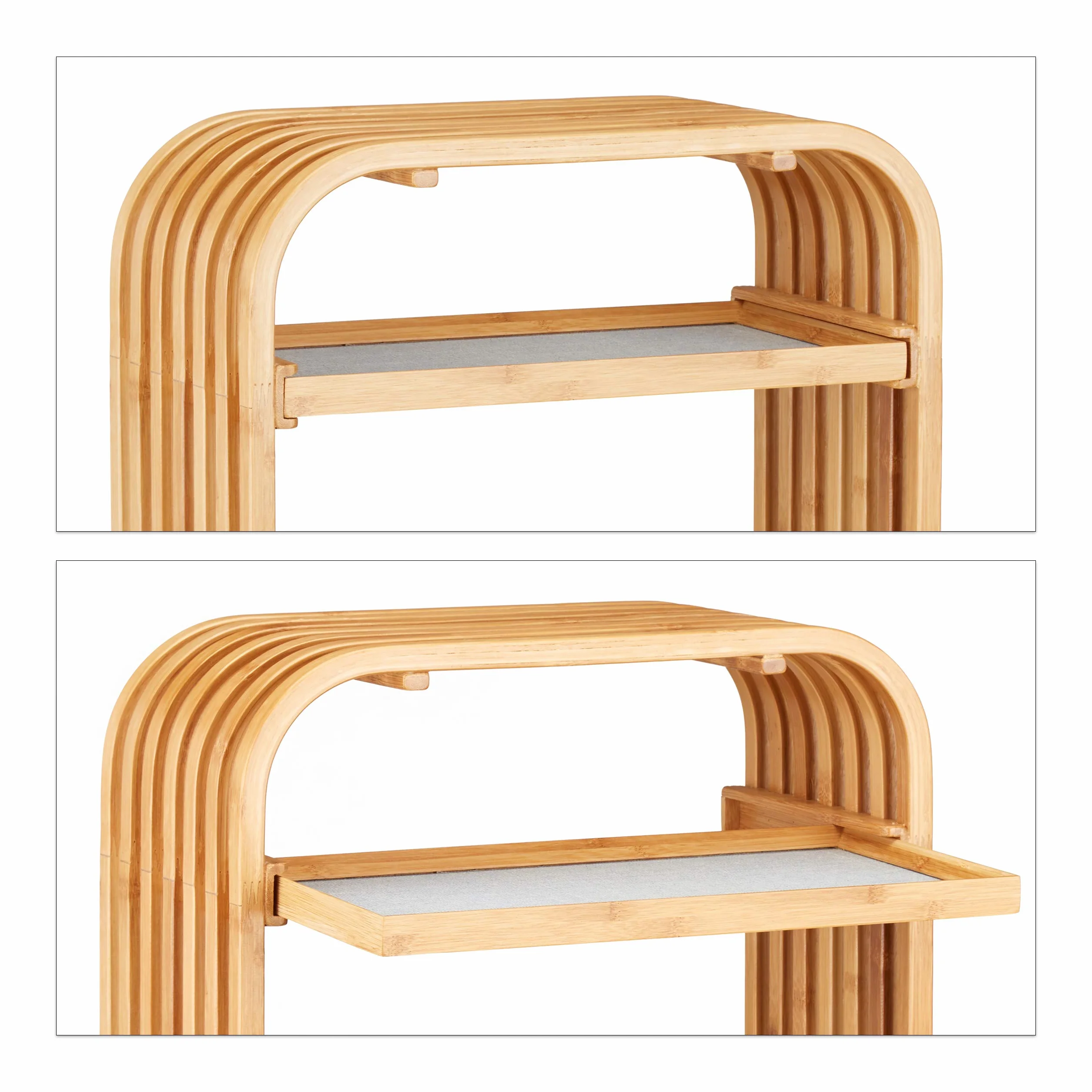 Hocker z bambusa z miejscem na przechowywanie, design, schmalny, idealny do garderoby, siedzisko, holzhocker, naturalny