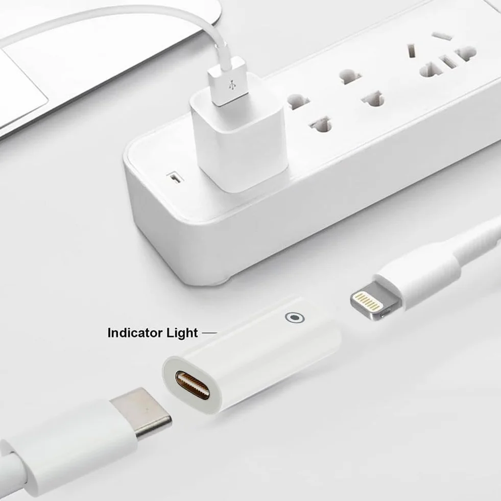 Cerioll USB C Pencil Charger Adapter for Apple Pencil 1st Gen, Charging Adapter Compatible with Apple Pencil, 1 Sztuk, Biały
