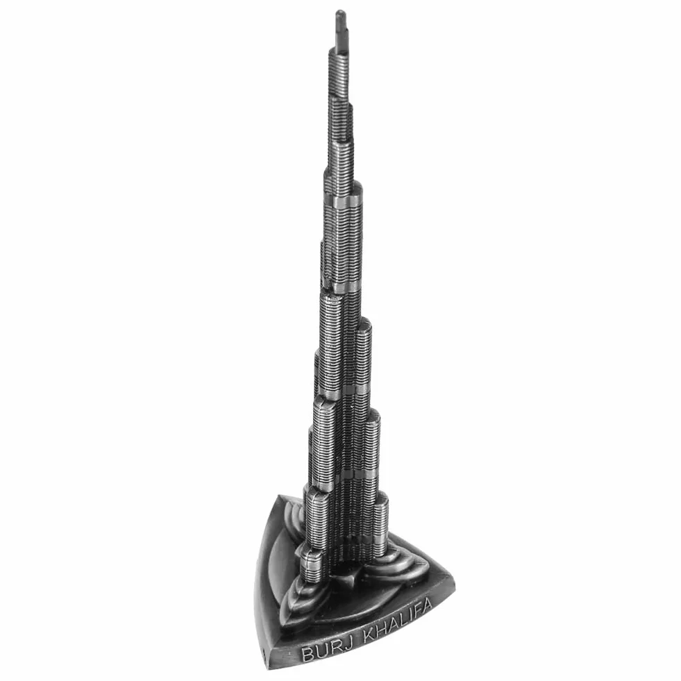 Burj Khalifa Tower Model Dubai Tower Model Miniaturowy Ornament Model ze Stopu Kreatywne Modelowanie Dekoracje Biurowe