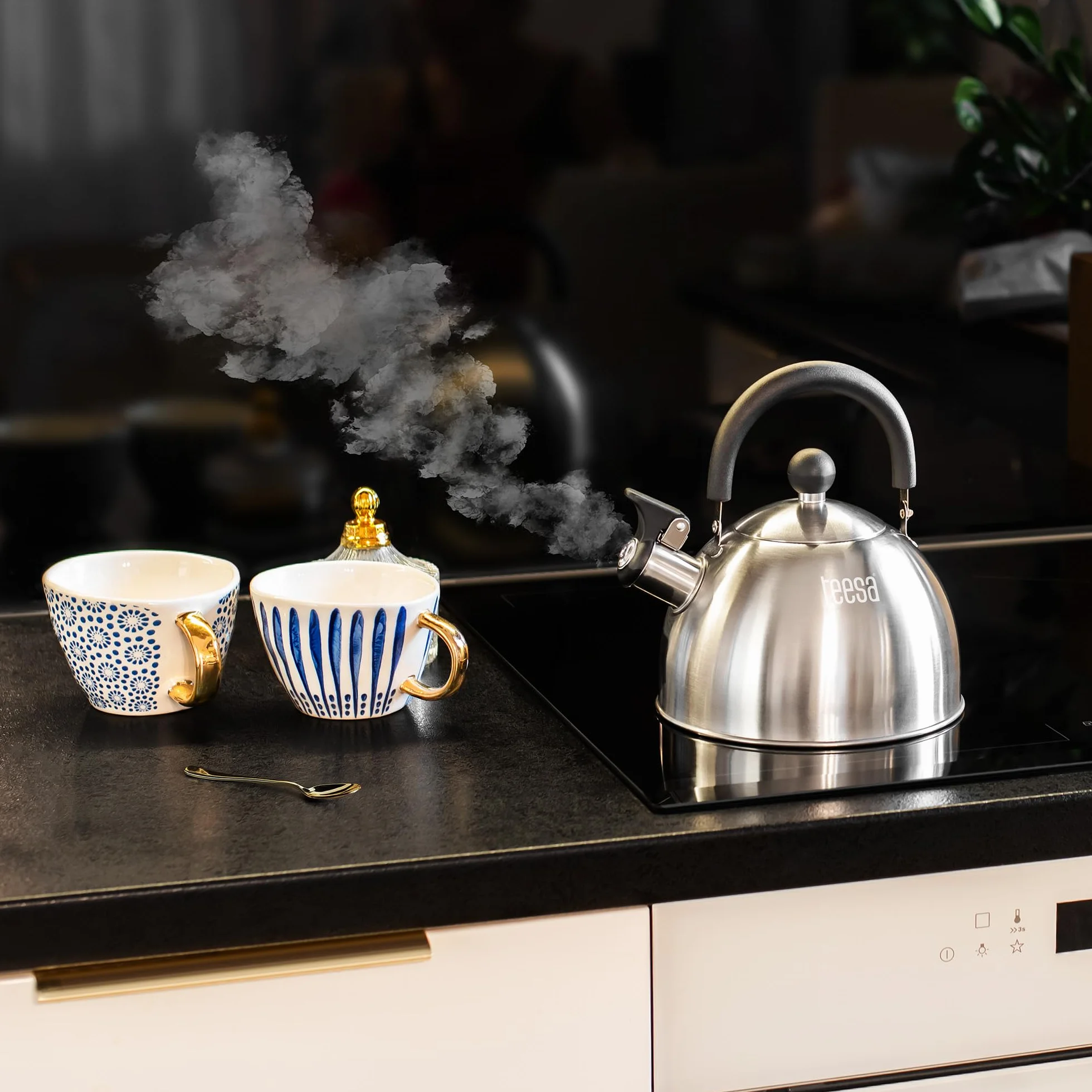 Teesa Czajnik ze Stali Nierdzewnej z Gwizdkiem 1,8L Gaz Indukcja TSA0153