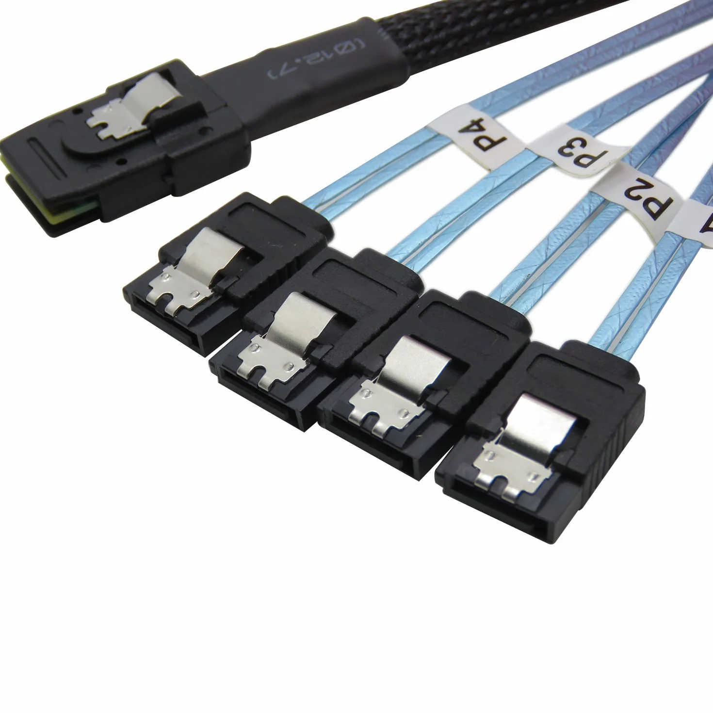 YIWENTEC 0,75 m Mini SAS 36P SFF-8087 do 4 SATA docelowy dysk twardy złącze kabel danych (0,75 m)