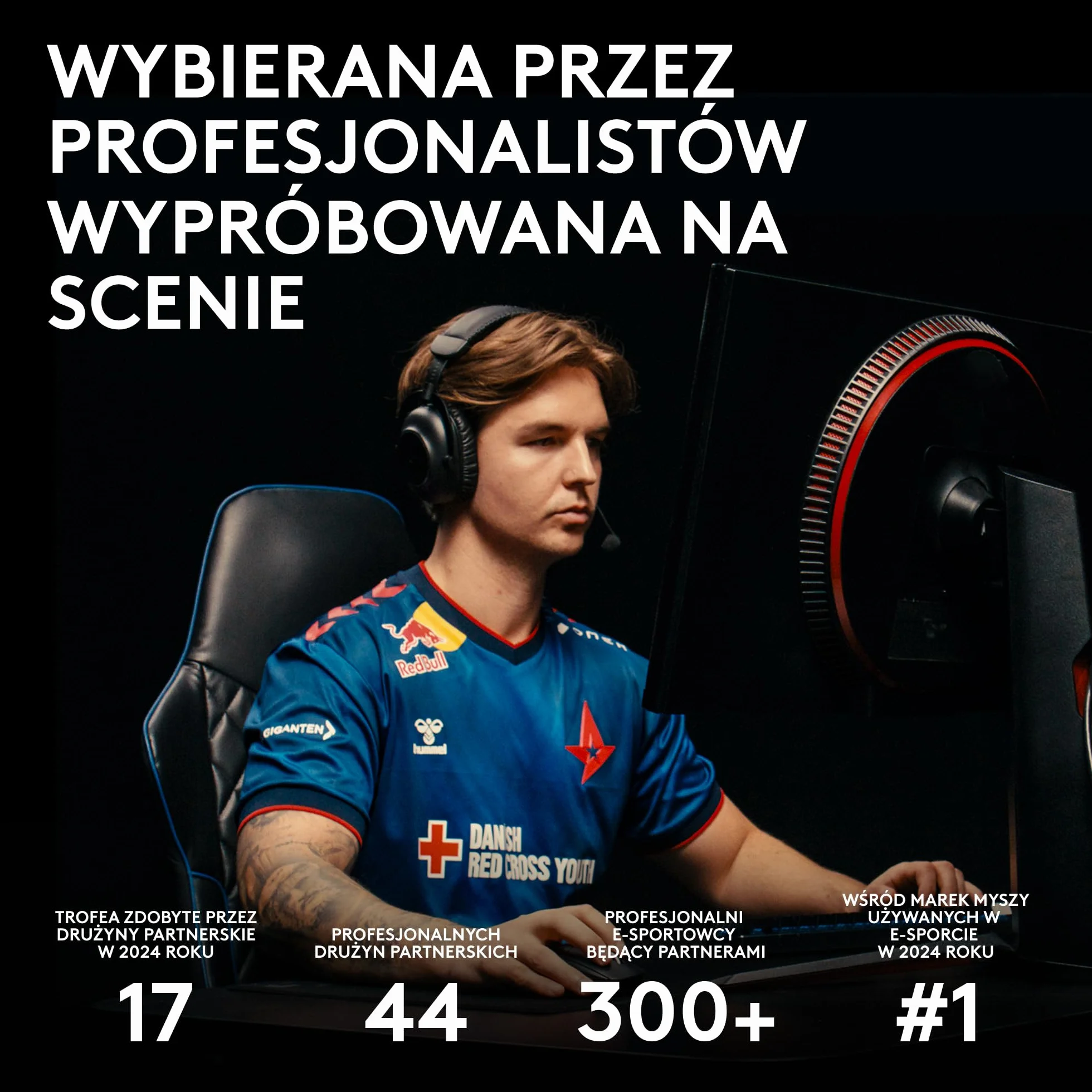 Logitech G PRO 2 LIGHTSPEED, bezprzewodowa mysz do gier, oburęczna, z maks. 4 konfigurowalnymi, przełączanymi magnetycznymi przyciskami bocznymi, czujnikiem 44K DPI, ładowaniem USB-C, PC/Mac - Czarny