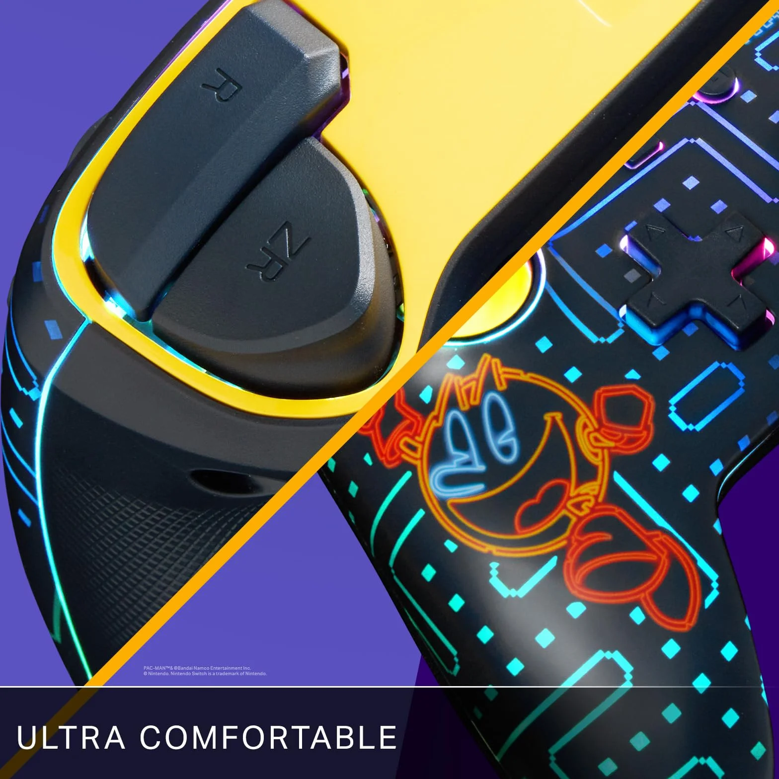 PowerA Enhanced Wireless Controller for Nintendo Switch with Lumectra - PAC-MAN NEON ARCADE