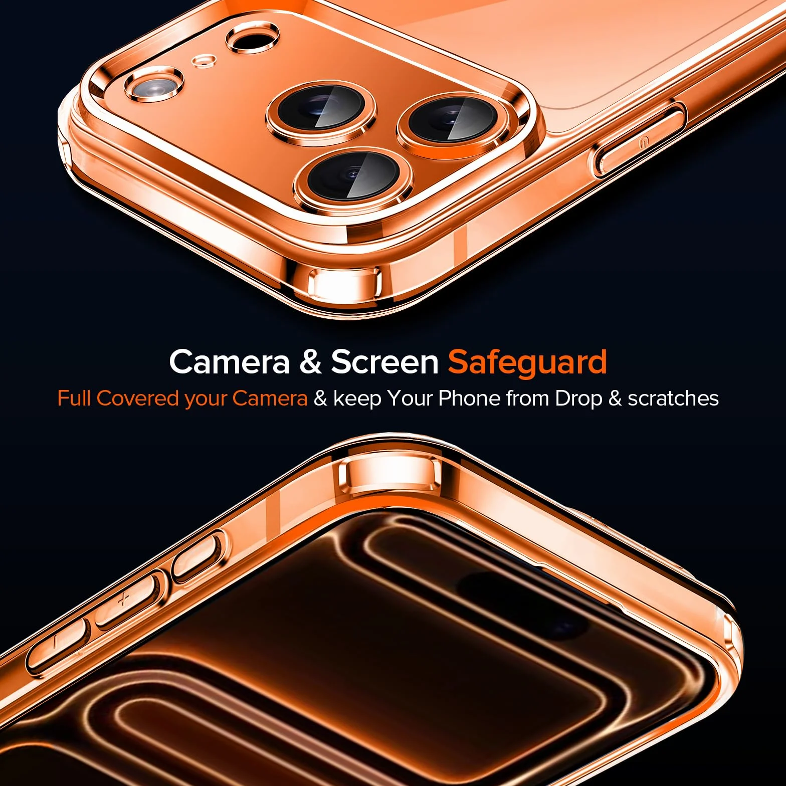 iVoler Przezroczyste etui do iPhone 17 Pro, 1 etui + 2 szkła hartowane, ochrona wojskowa, odporne na wstrząsy