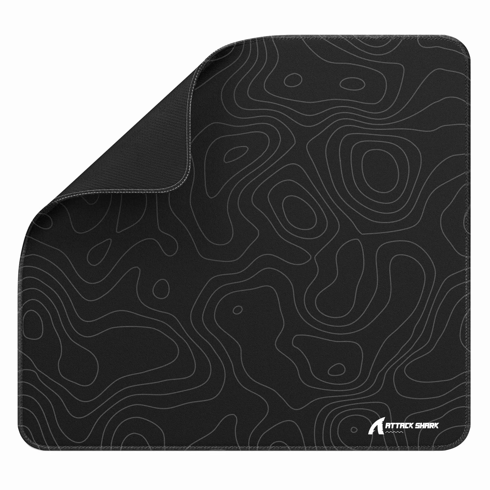 ATTACK SHARK CM02 eSports Gaming Mouse Pad, Wodoodporna Powłoka Duża Podkładka Pod Mysz, Tekstura Drobnego Piasku, Antypoślizgowa Podstawa, 450x400x4MM - Czarny Kontur
