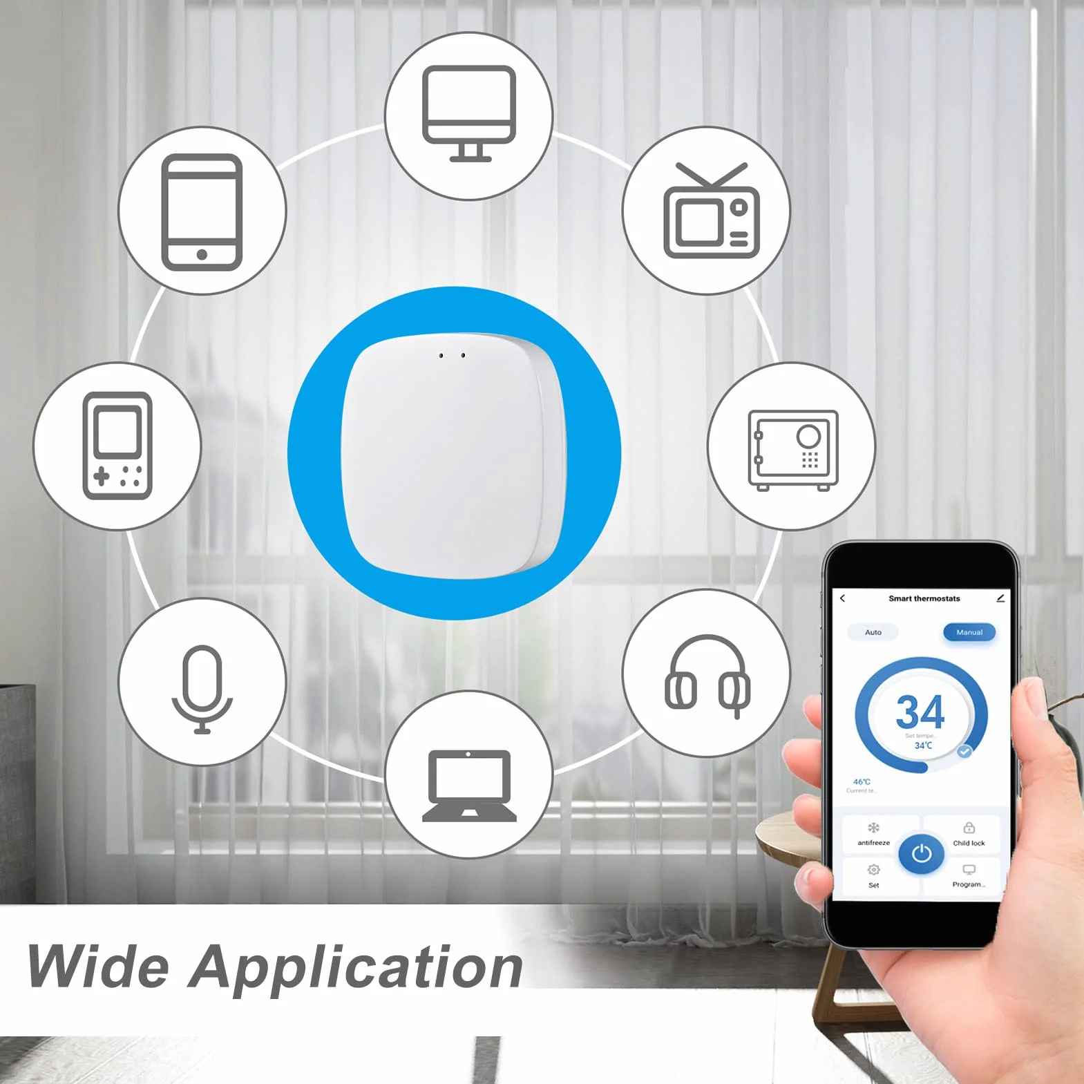 COMETX Zigbee 3.0 Gateway Hub bezprzewodowy inteligentny domowy mostek obsługa aplikacji SmartLife Tuya pilot zdalnego sterowania protokół WiFi działa z domem