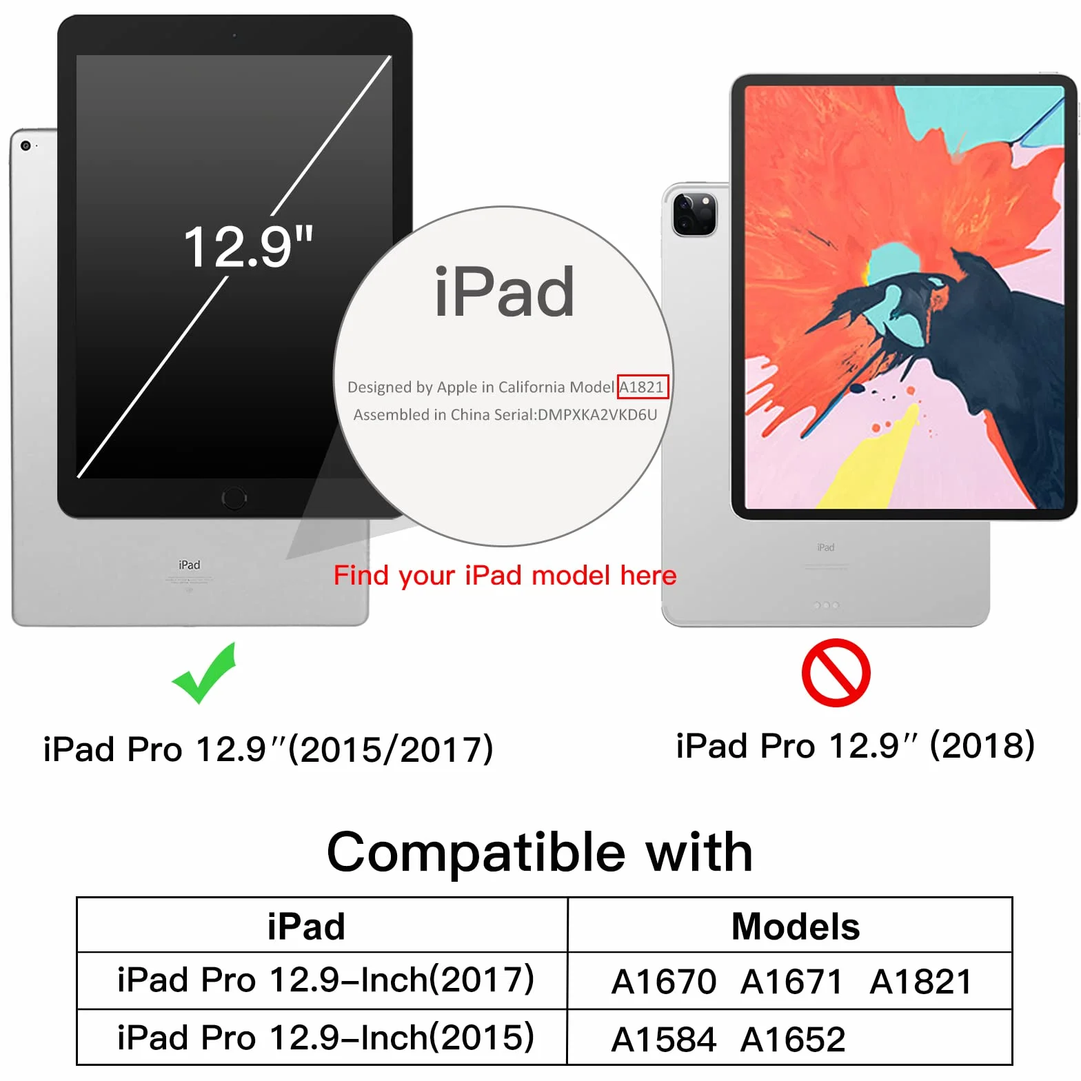 JETech Etui dla iPad Pro 12,9 Cala (Model 2015/2017, 1./2. Generacja) z Uchwytem na Długopis, Szczupły Pokrowiec na Tablet z Miękki Tył z TPU, Automatycznie Budzi/Spać (Czarny)