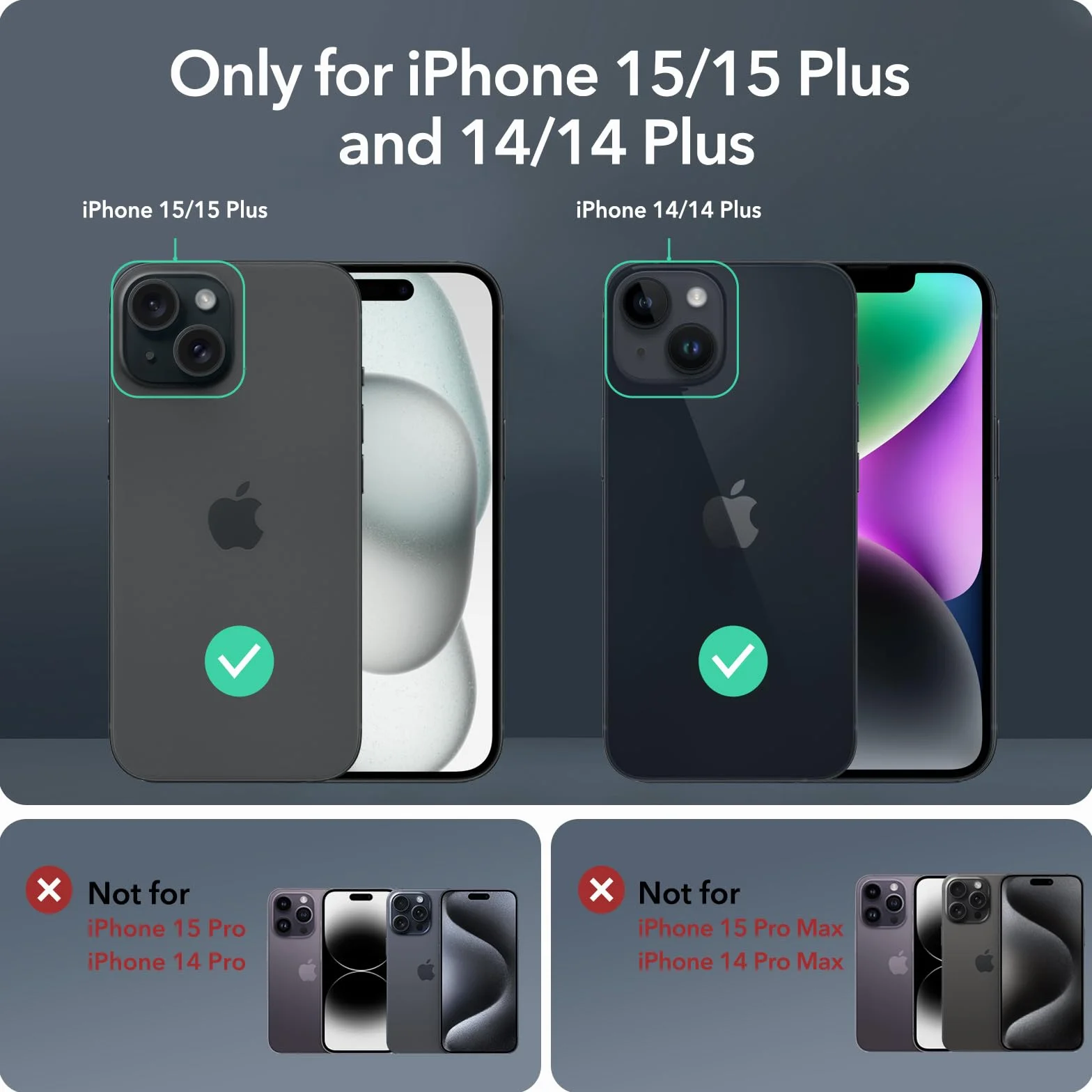 ESR Ochrona aparatu iPhone 15/15 Plus i iPhone 14/14 Plus, Armorite pojedyncze folie ochronne na soczewki, odporne na zarysowania, ultracienkie szkło hartowane z aluminiową krawędzią, seria Armorite,