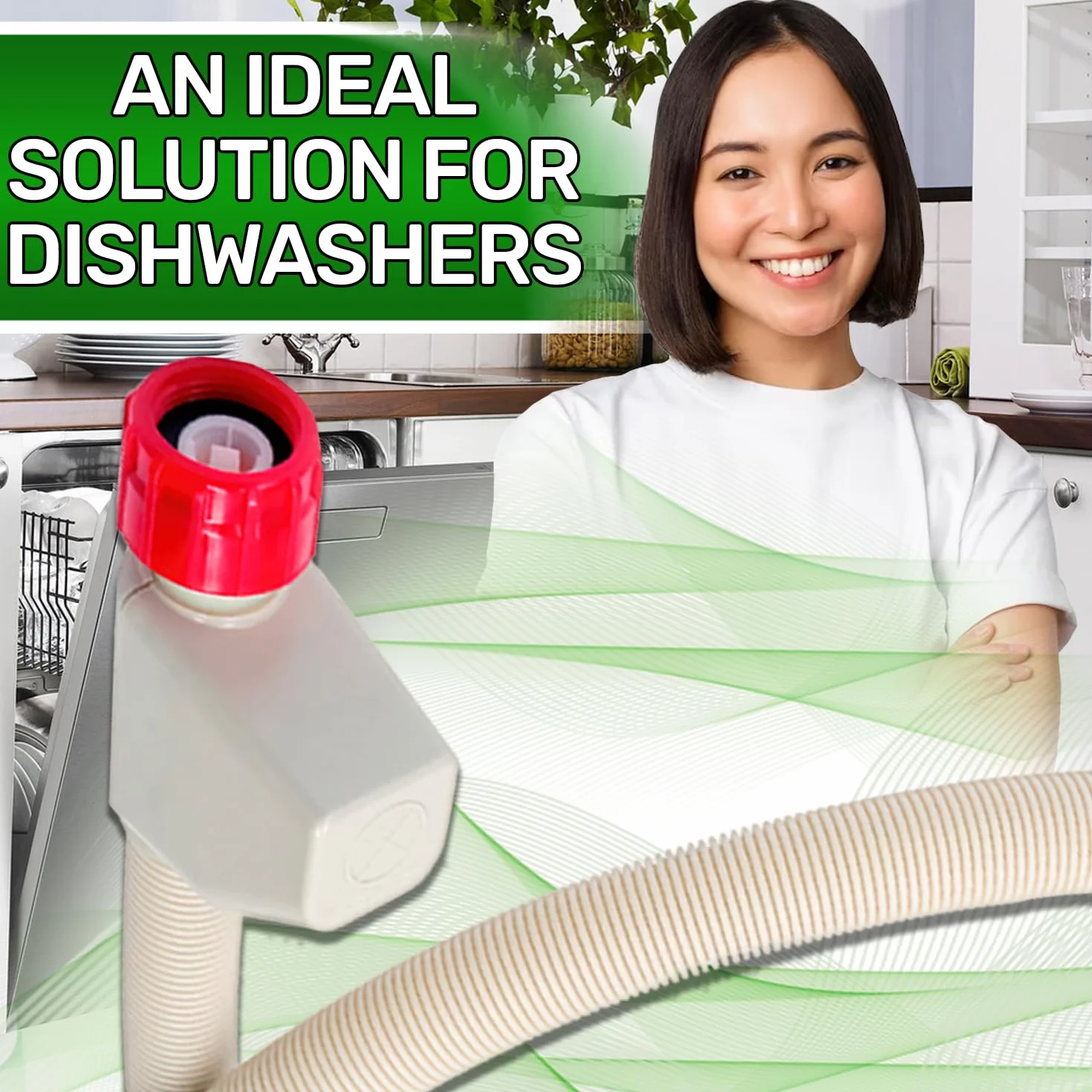Aquastop wąż do zmywarki typ 1ES-L długość 2,19 m, zawór Ø 3/4, wąż dopływowy 1885090400 1760360100 do Beko 481253029201 do Whirlpool C00588407 do Indesit - Made in EU ONIX TECH