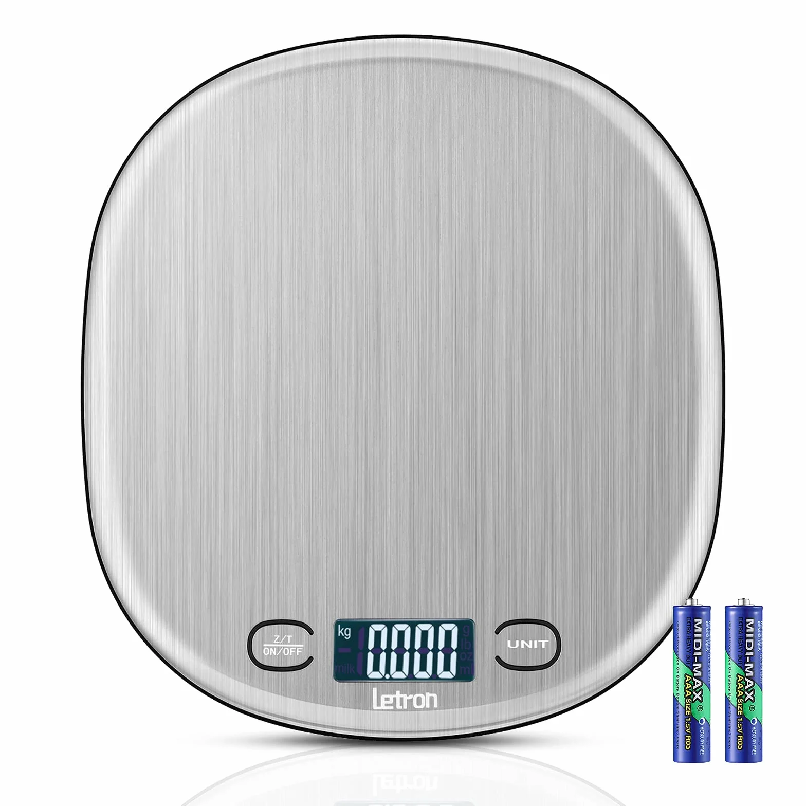 Küchenwaage Digital, 10KG Küchenwaage mit LCD Display und Tara Funktion, Küchenwaage zum Backen und Kochen, Messen von Zutaten, Schmuck so weiter, 1g