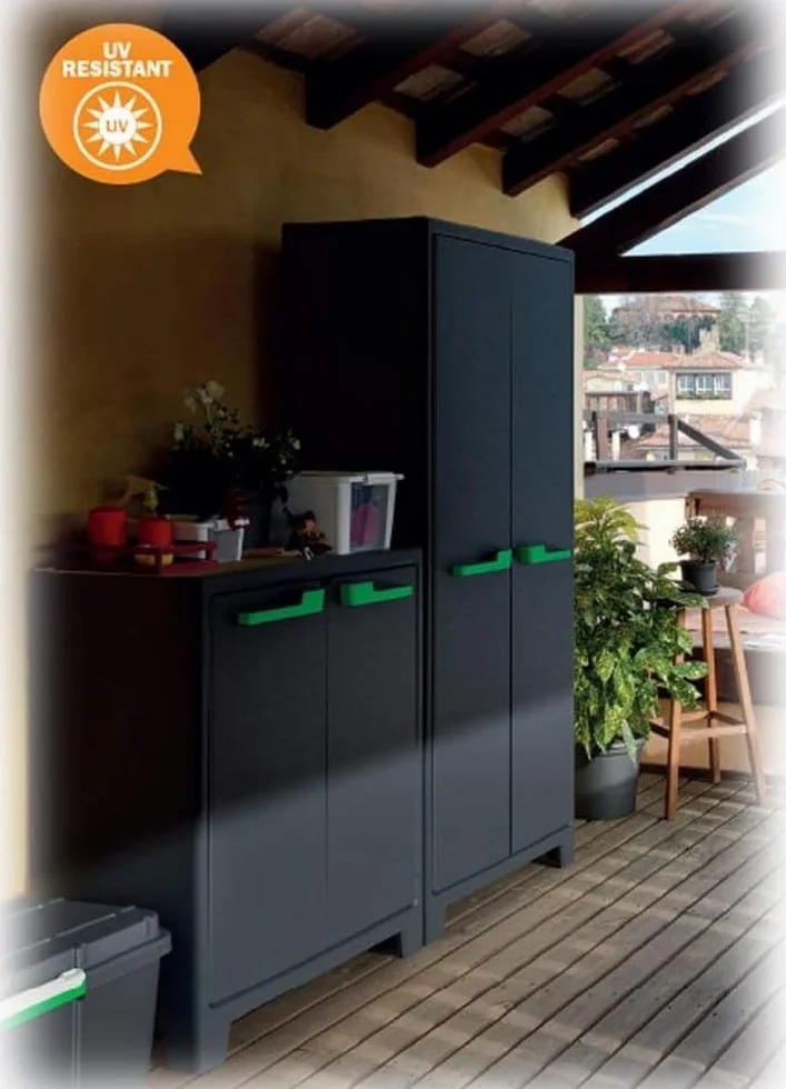 Kis szafka z tworzywa sztucznego "Moby recycling", 1 sztuka, antracytowo-szara, 9961200 0708 02